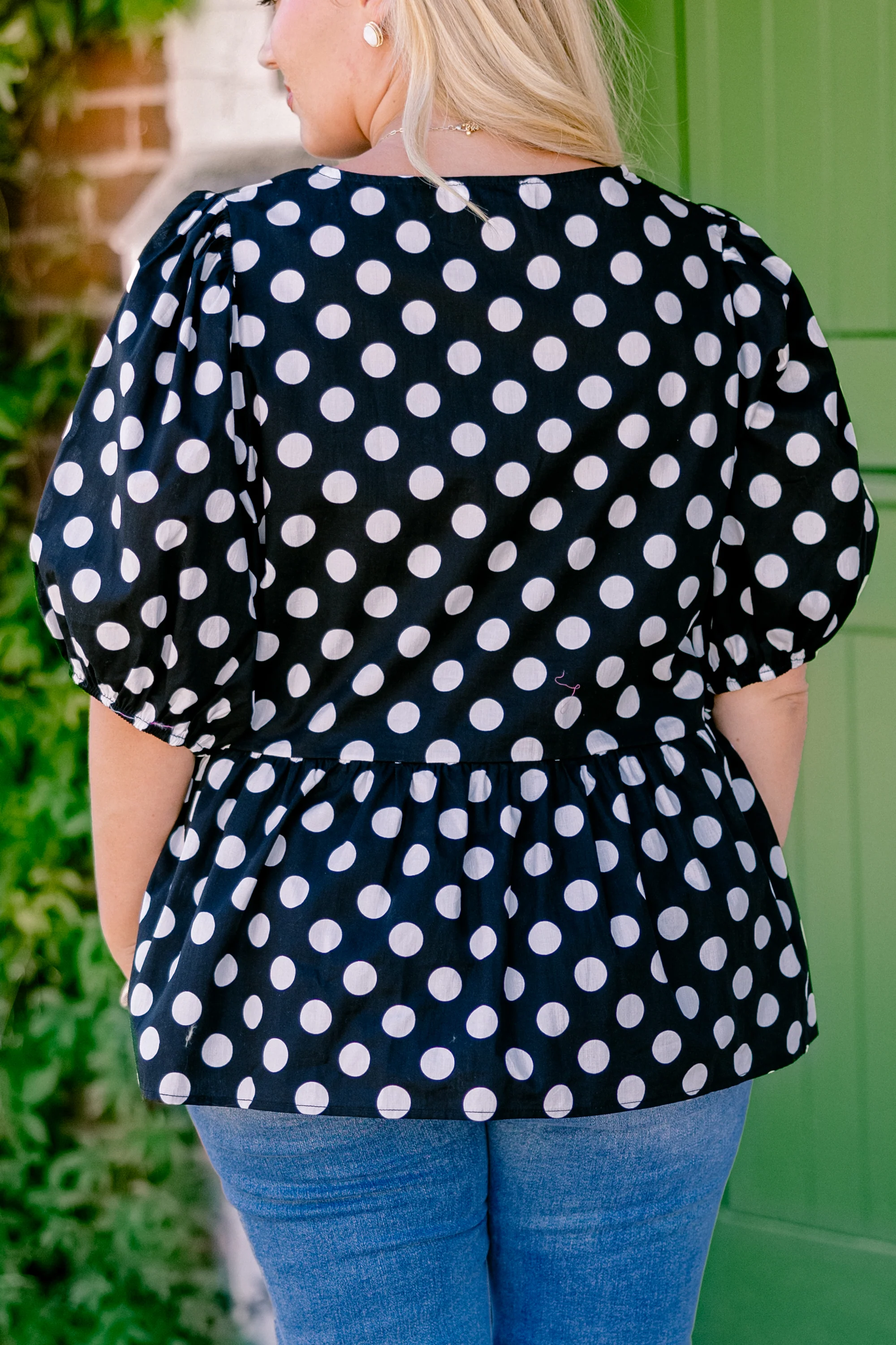 Take It Easy Now Top, Black Polka Dot - Giverhouse