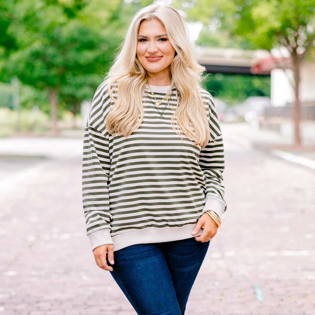 Over My Heart Pullover, Olive - Giverhouse