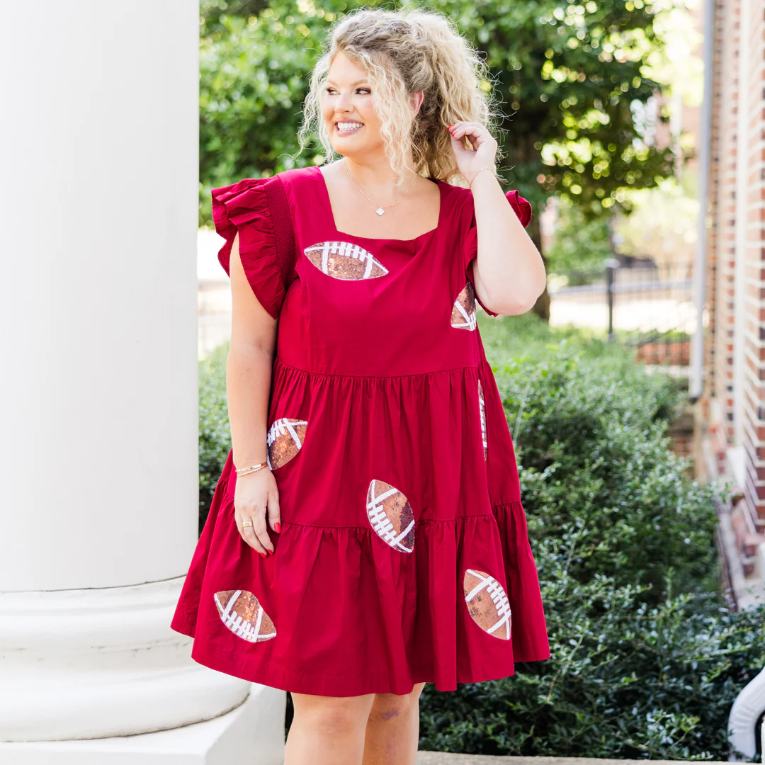 Home Game Win Dress, Red - Giverhouse