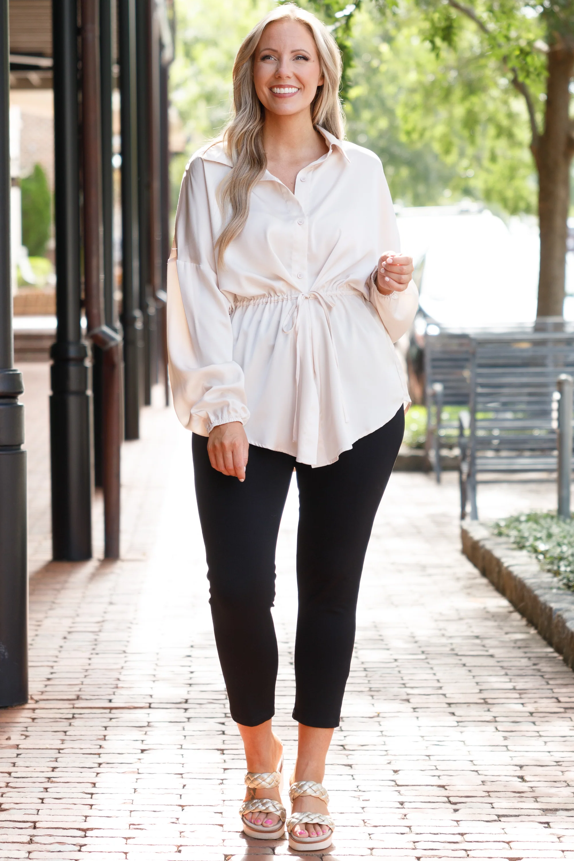 For The Weekend Blouse, Cream - Giverhouse