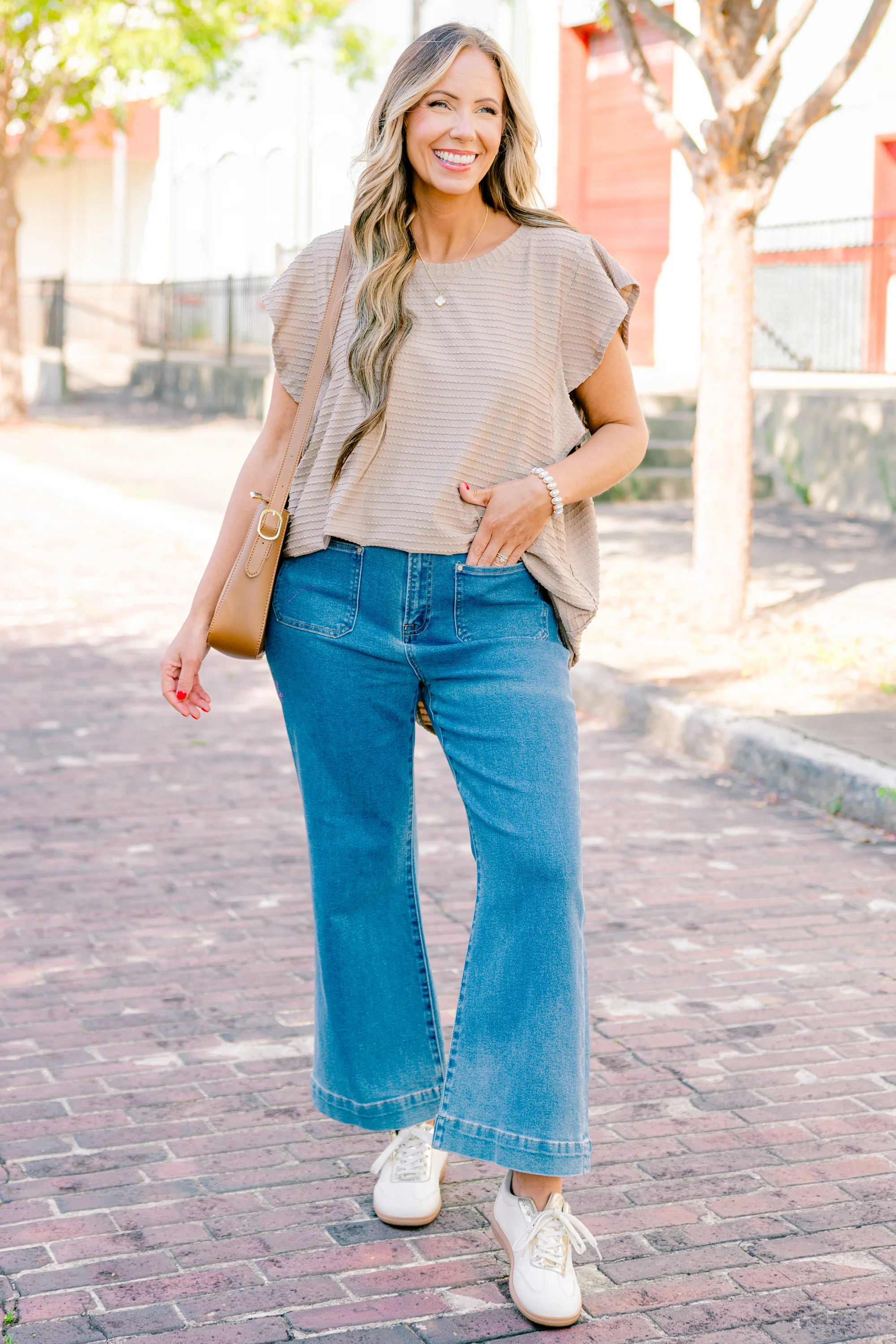 Leave Your Lover Top, Brown - Giverhouse