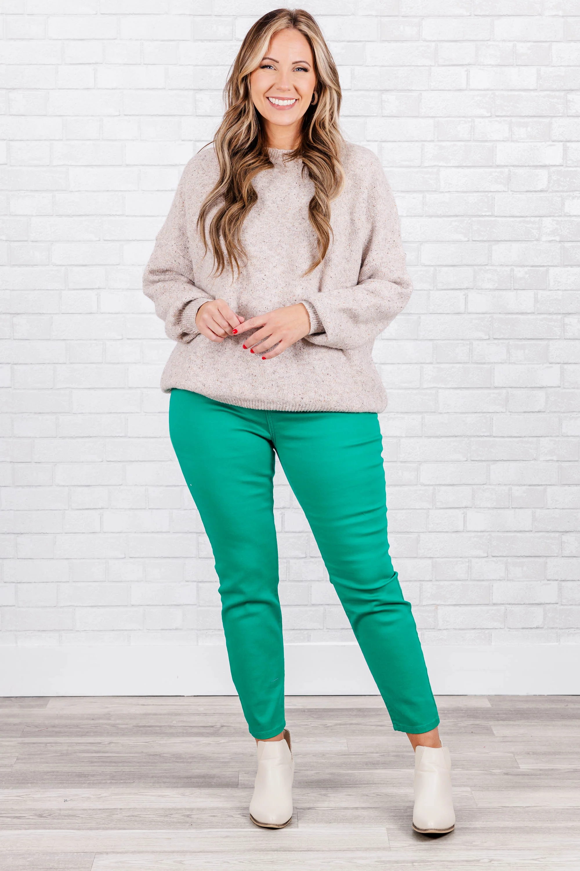 I'm That Girl Jeans, Kelly Green - Giverhouse