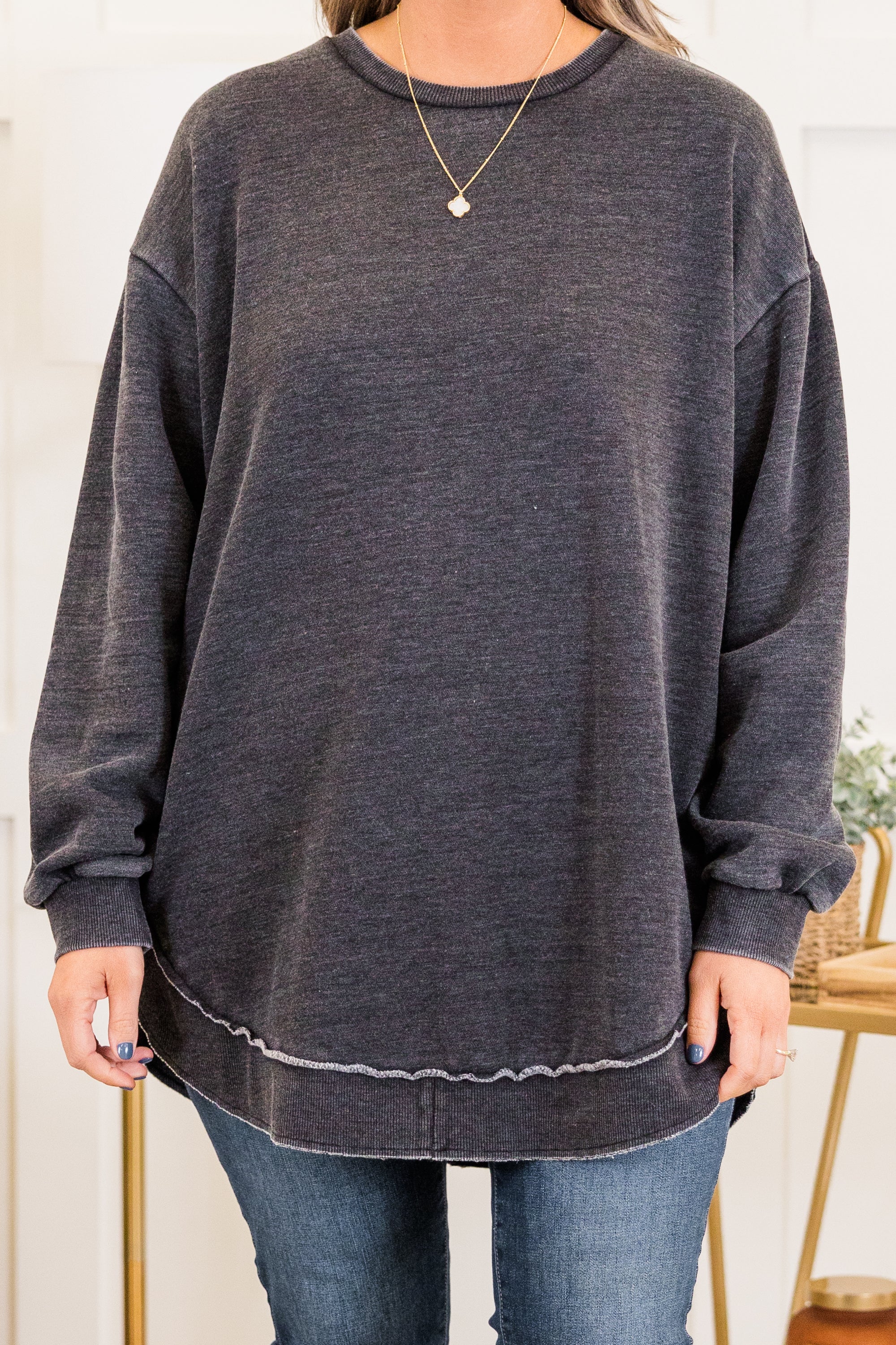 My Life In Pink Tunic, Black - Giverhouse