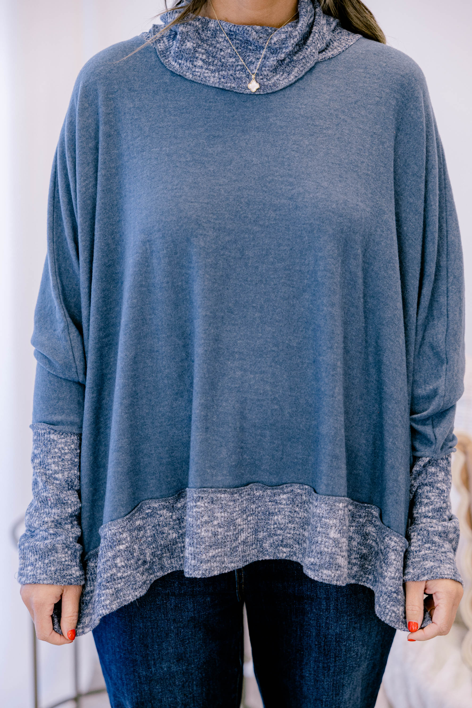 Working Late Top, Navy - Giverhouse