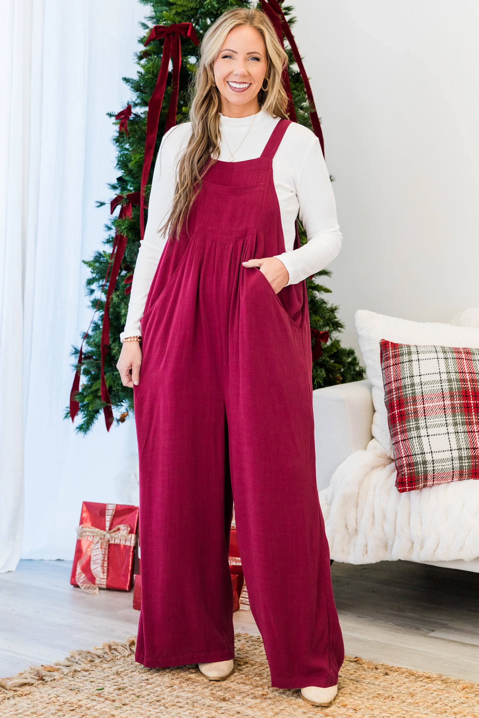 Beyond Bold Jumpsuit, Berry - Giverhouse
