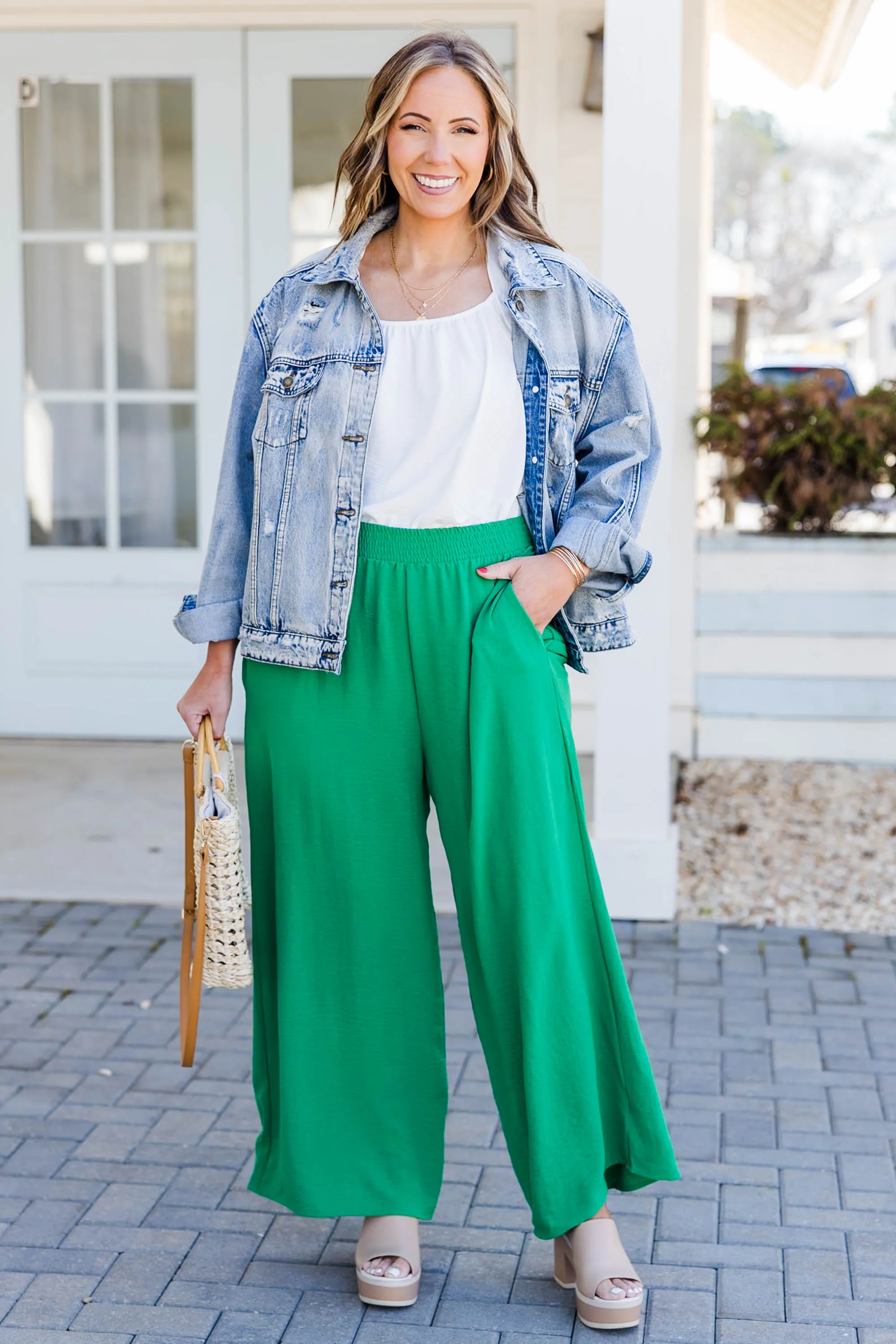 Going For A Stroll Pants, Kelly Green - Giverhouse