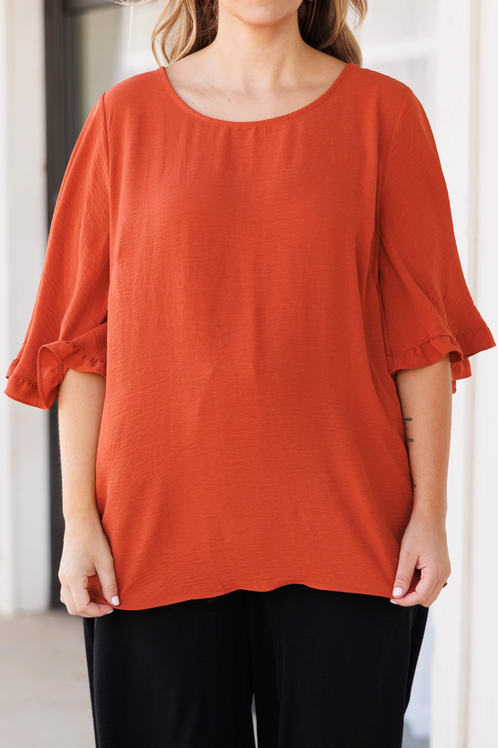 Come Hideaway Top, Rust - Giverhouse