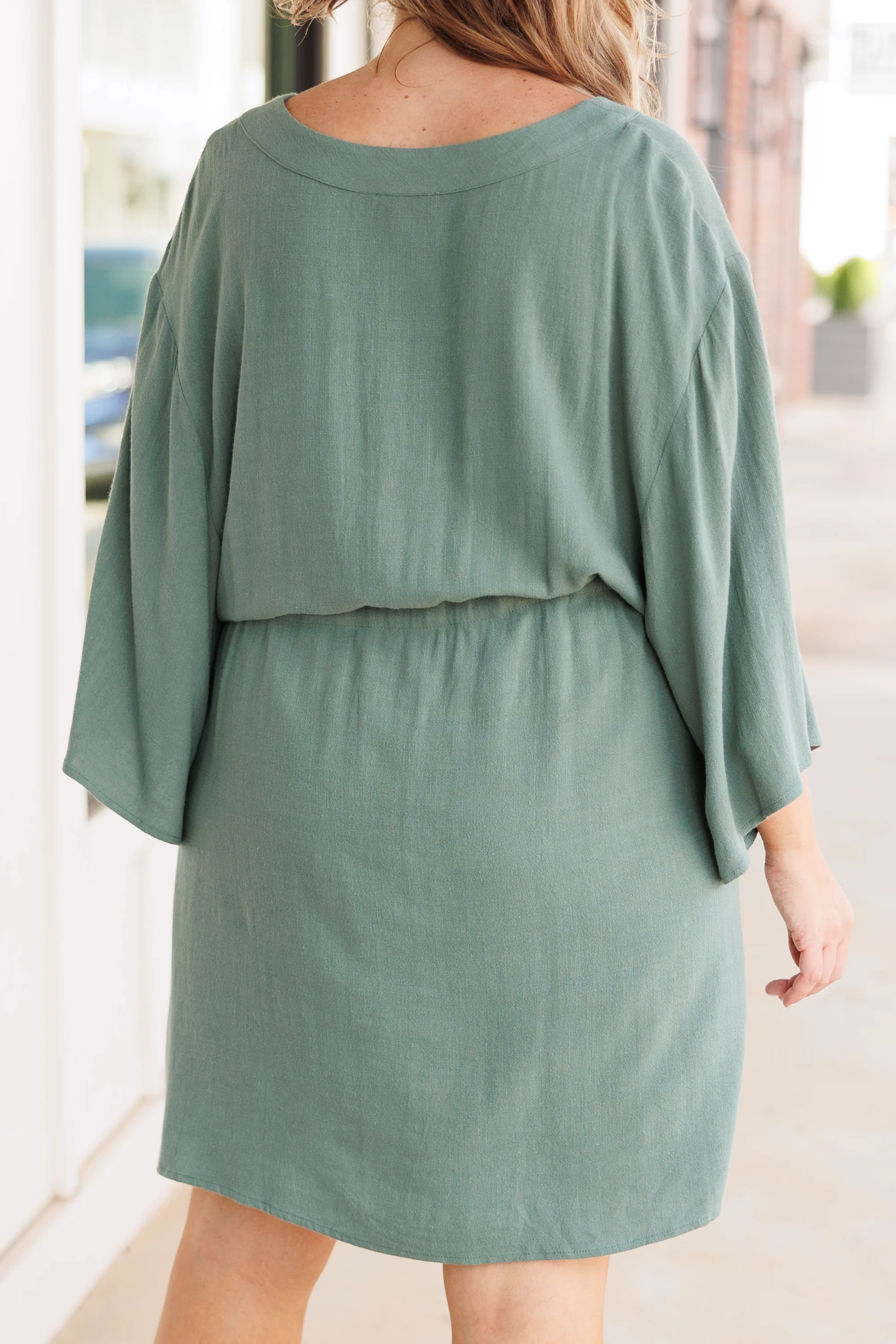 All Season Long Dress, Dark Sage - Giverhouse