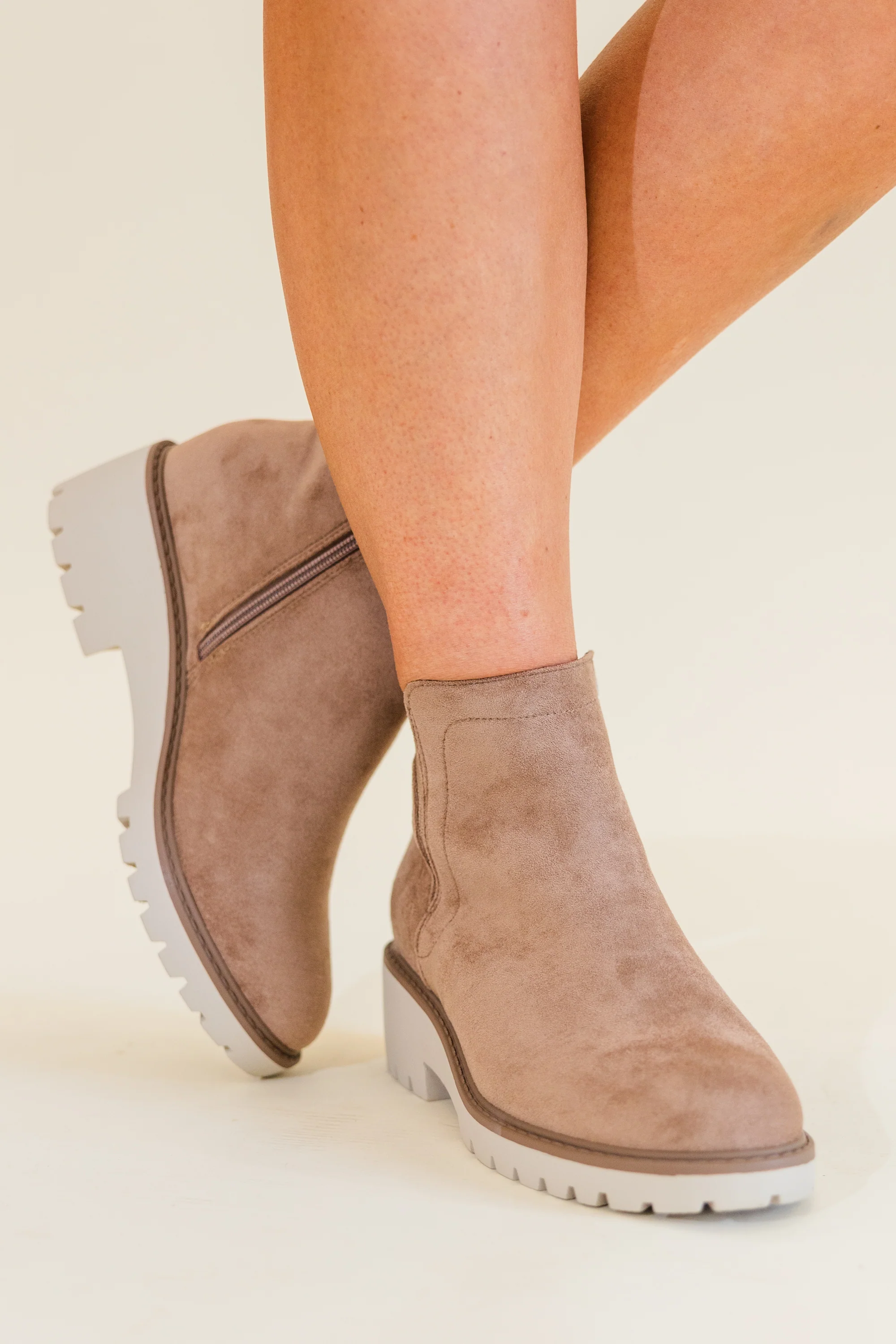 Bet Your Boots Booties, Taupe - Giverhouse