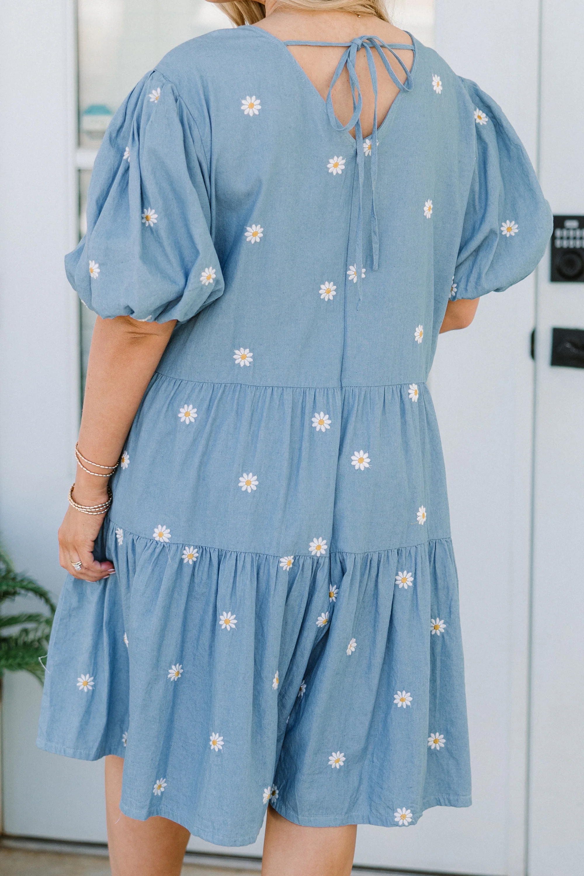 Hidden Reflections Romper, Denim Blue - Giverhouse
