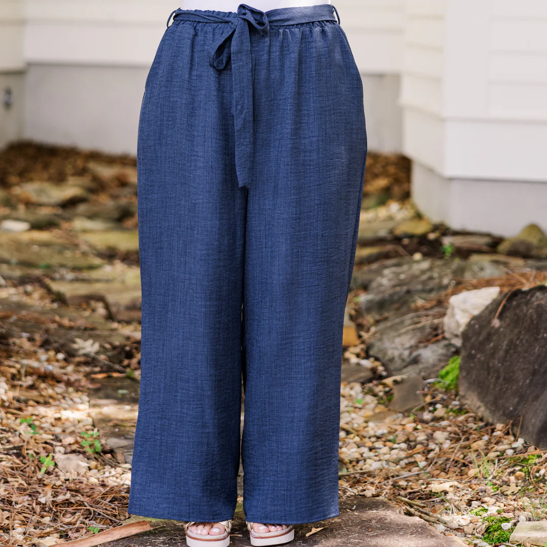 Sandy Shoreline Pants, Navy Blue - Giverhouse