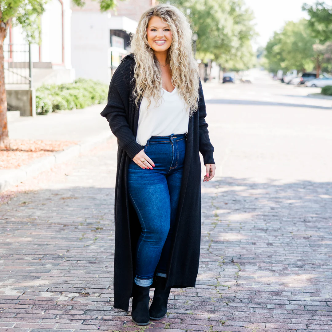 Maple Leaf Cardigan, Black - Giverhouse