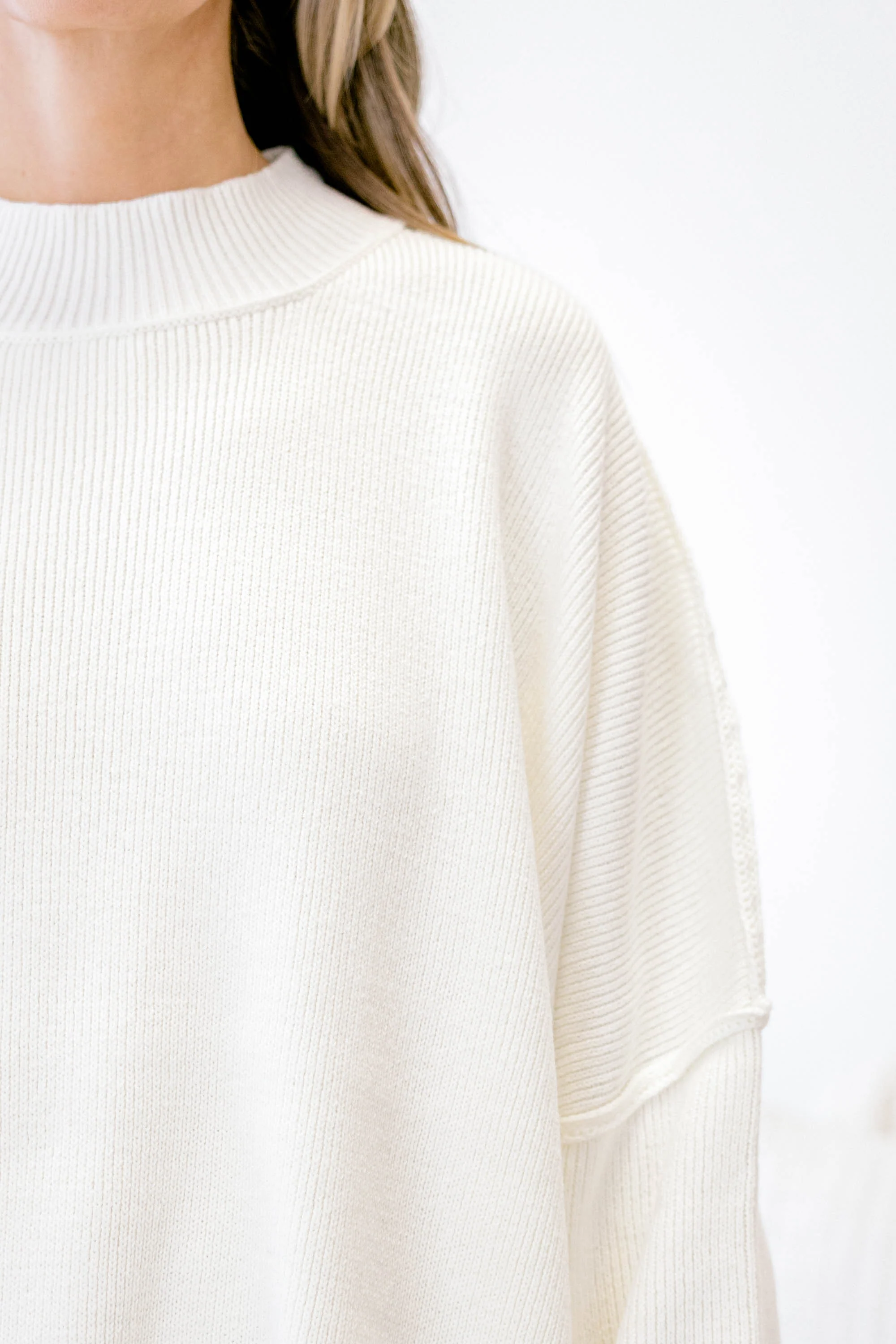 Perfectly Cozy Sweater, Ivory - Giverhouse