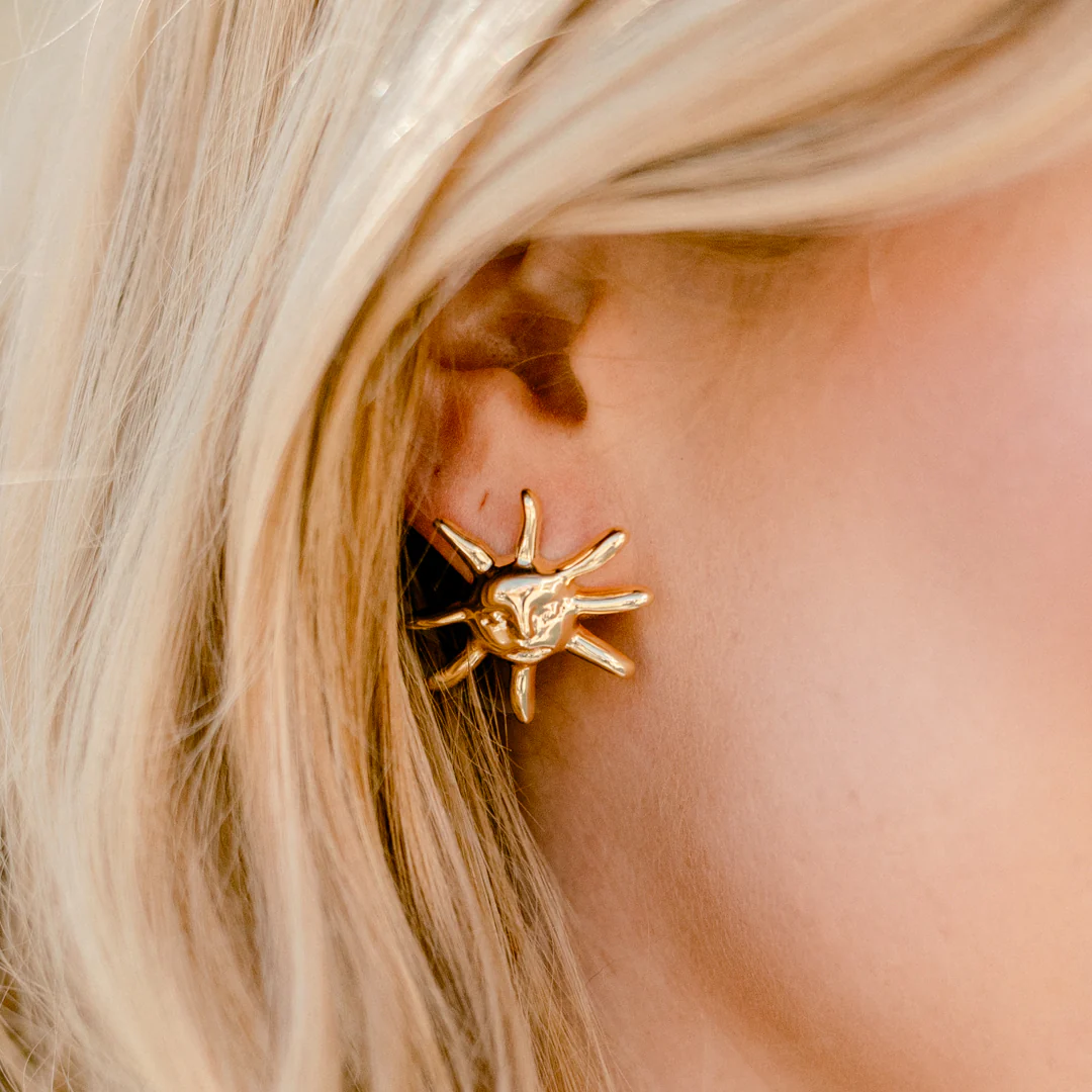 Just Letting It Be Earrings, Gold - Giverhouse