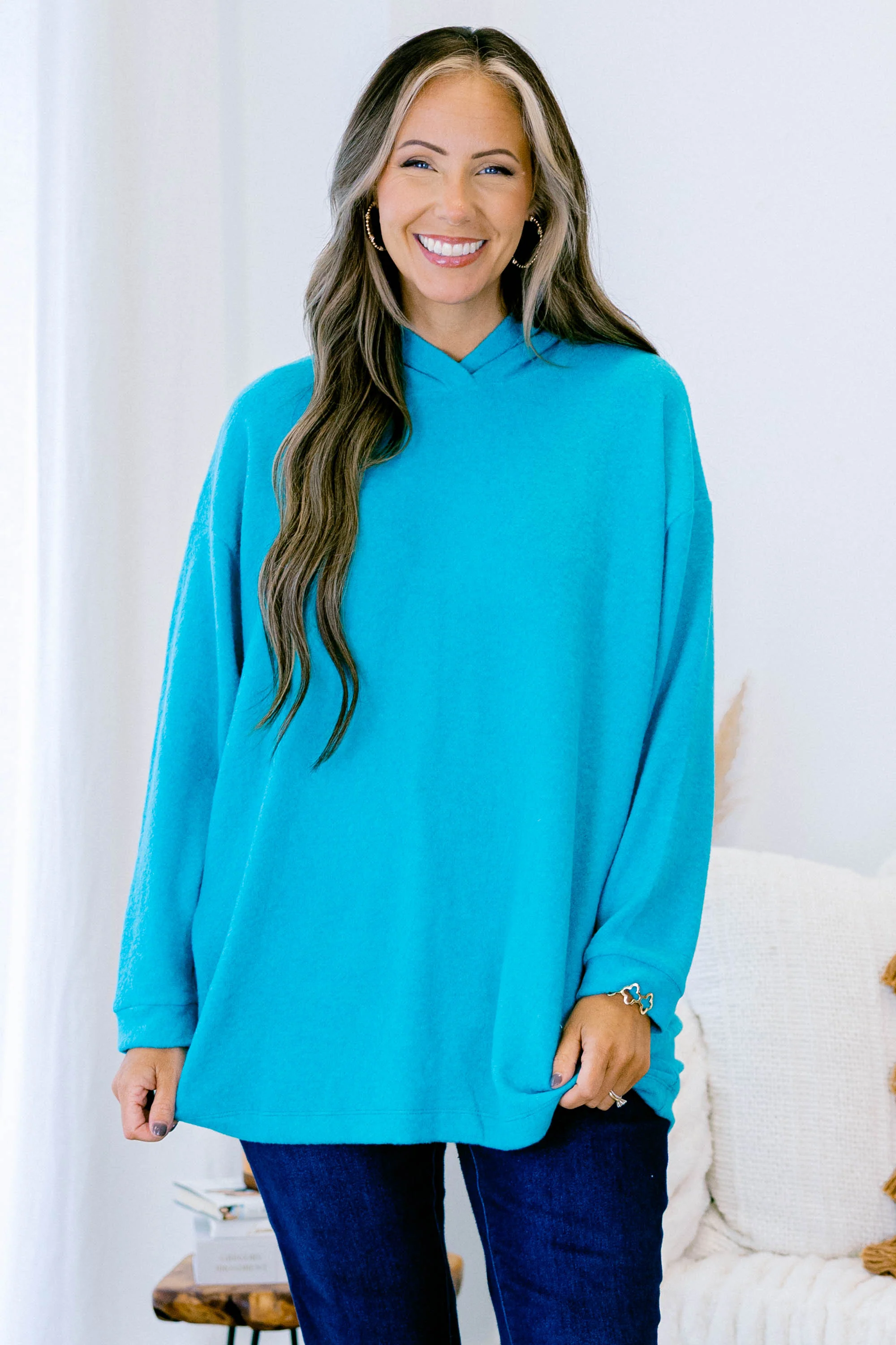 I Am On The Go Top, Light Teal - Giverhouse