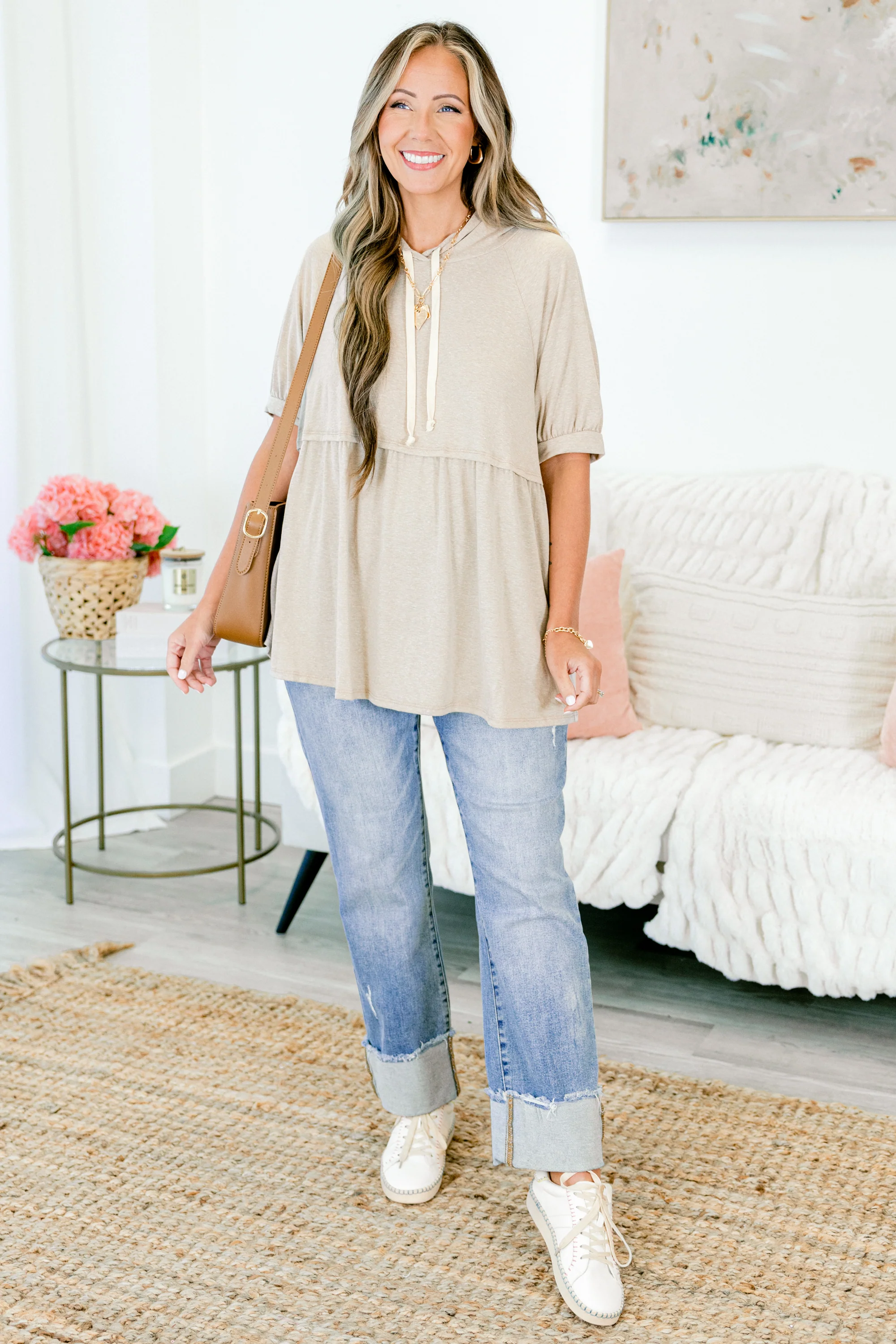 Dearest Dream Hoodie, Camel - Giverhouse