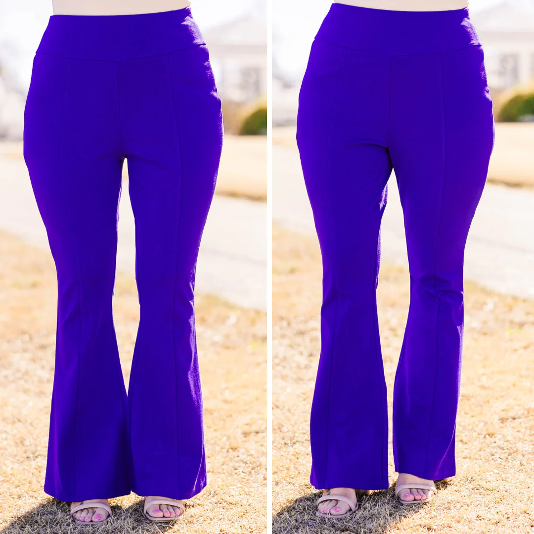 Deep Dive Flare Pants, French Royal - Giverhouse