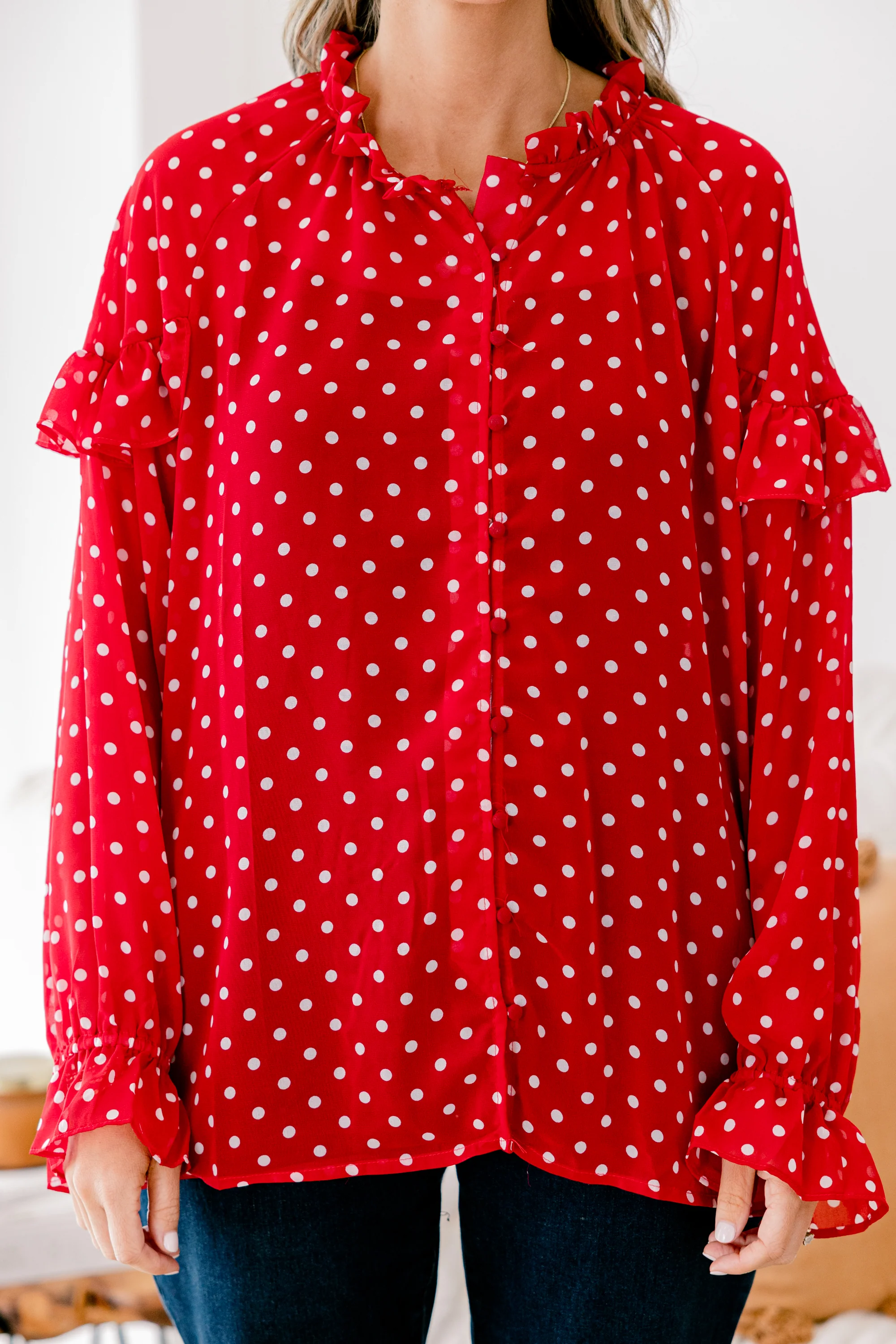 Happiness Is Homemade Top, Red - Giverhouse