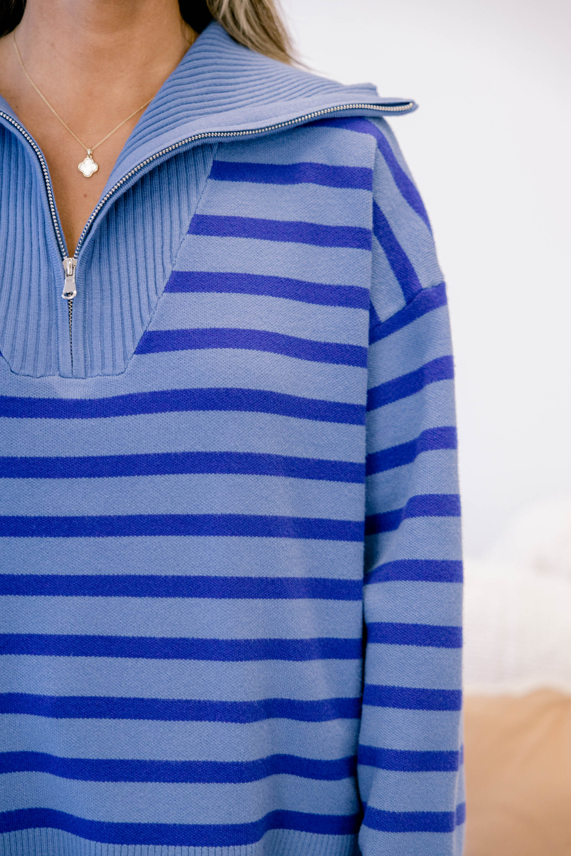Sweet Stripes Sweater, Blue - Giverhouse
