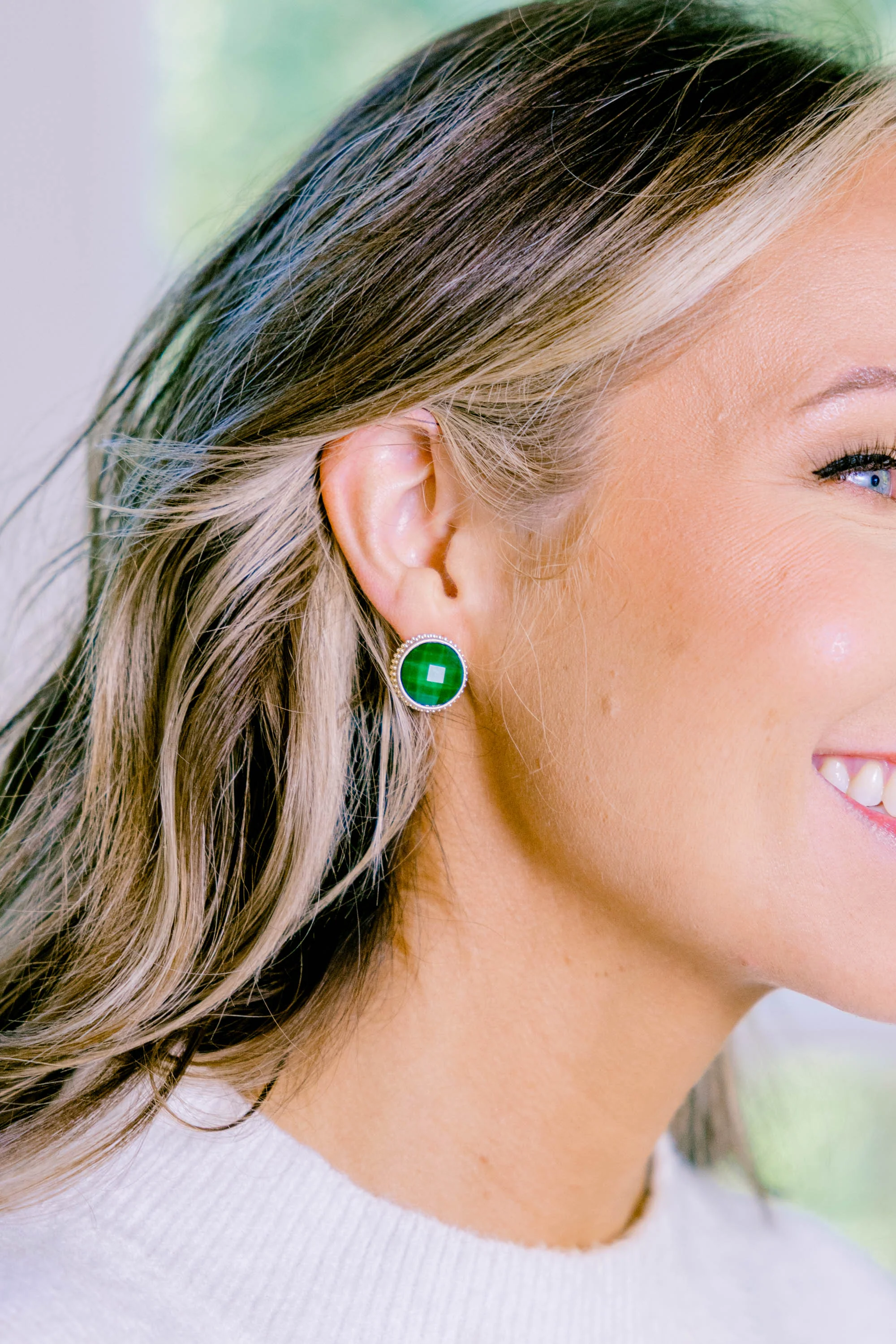 Share The Love Earrings, Green - Giverhouse