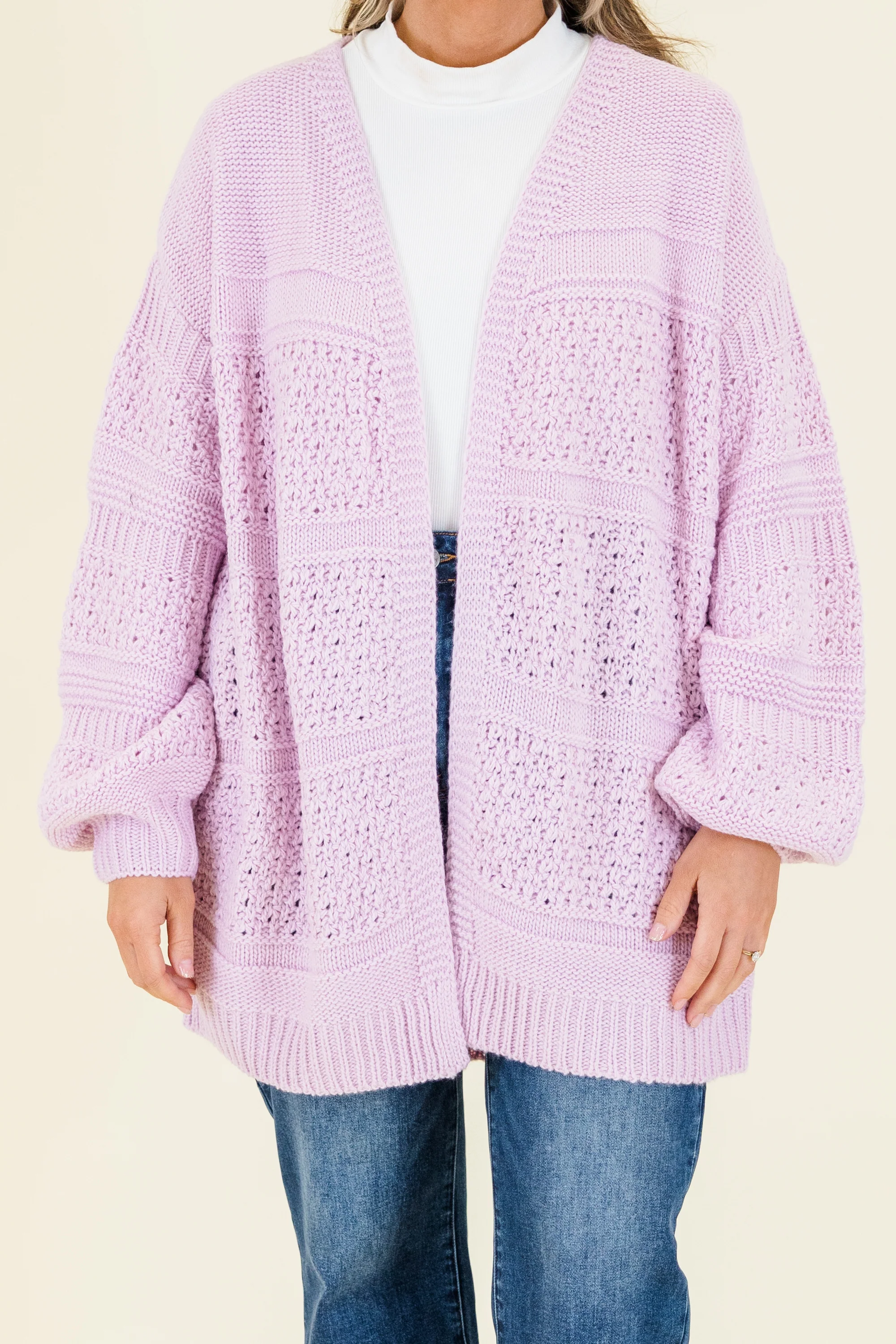 Keepin' Cozy Cardigan, Lavender - Giverhouse
