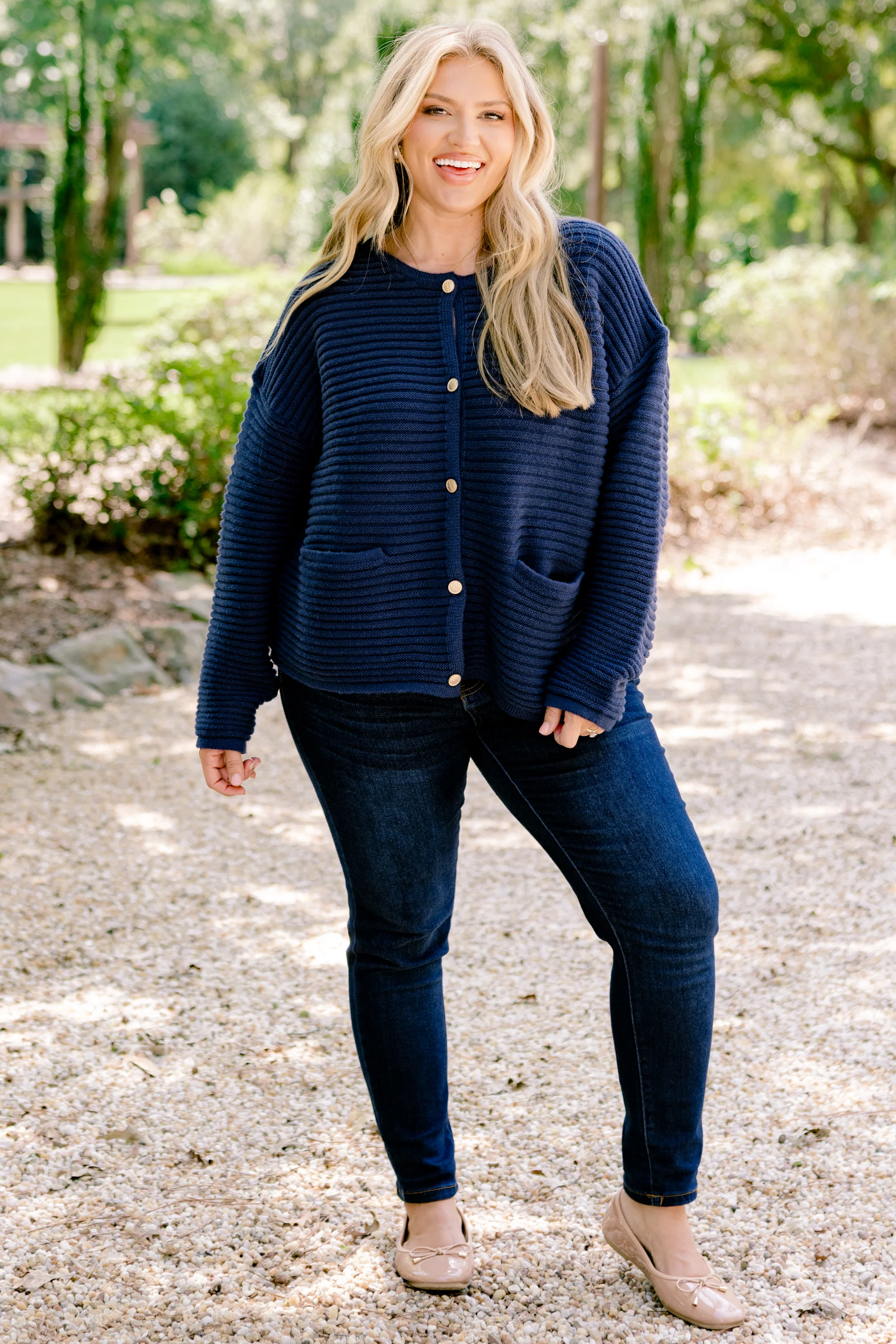 Path To Greatness Cardigan, Navy - Giverhouse
