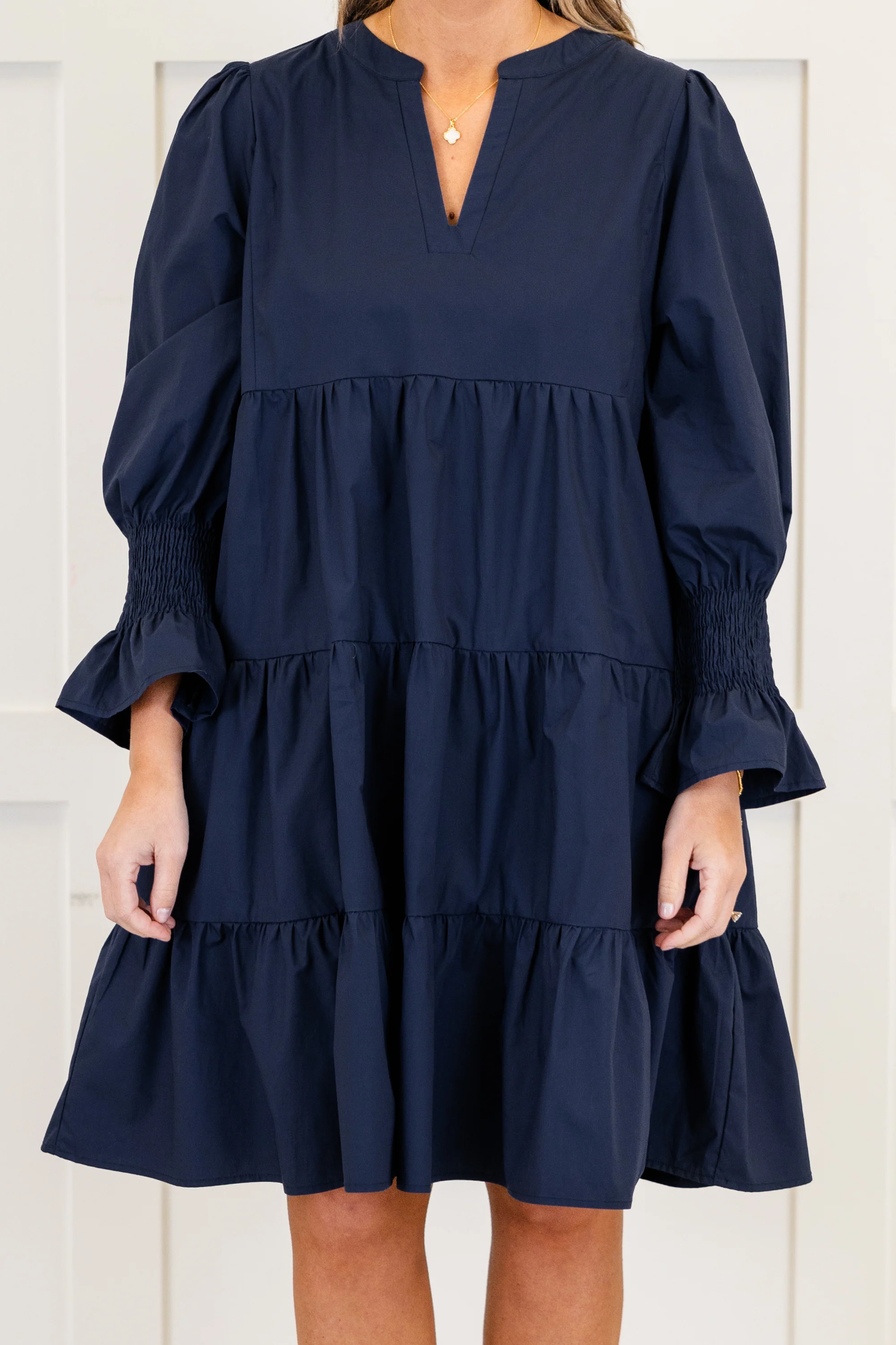 What You Know Dress, Navy - Giverhouse