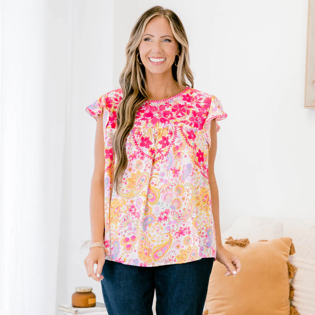 My Classic Top, Magenta Multi - Giverhouse