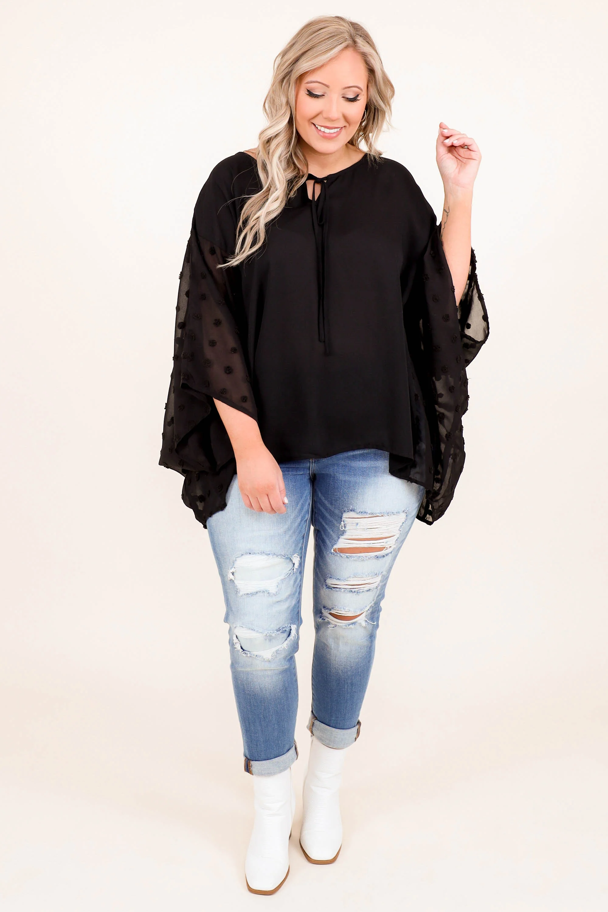 Chase Me Sweetie Top, Black - Giverhouse