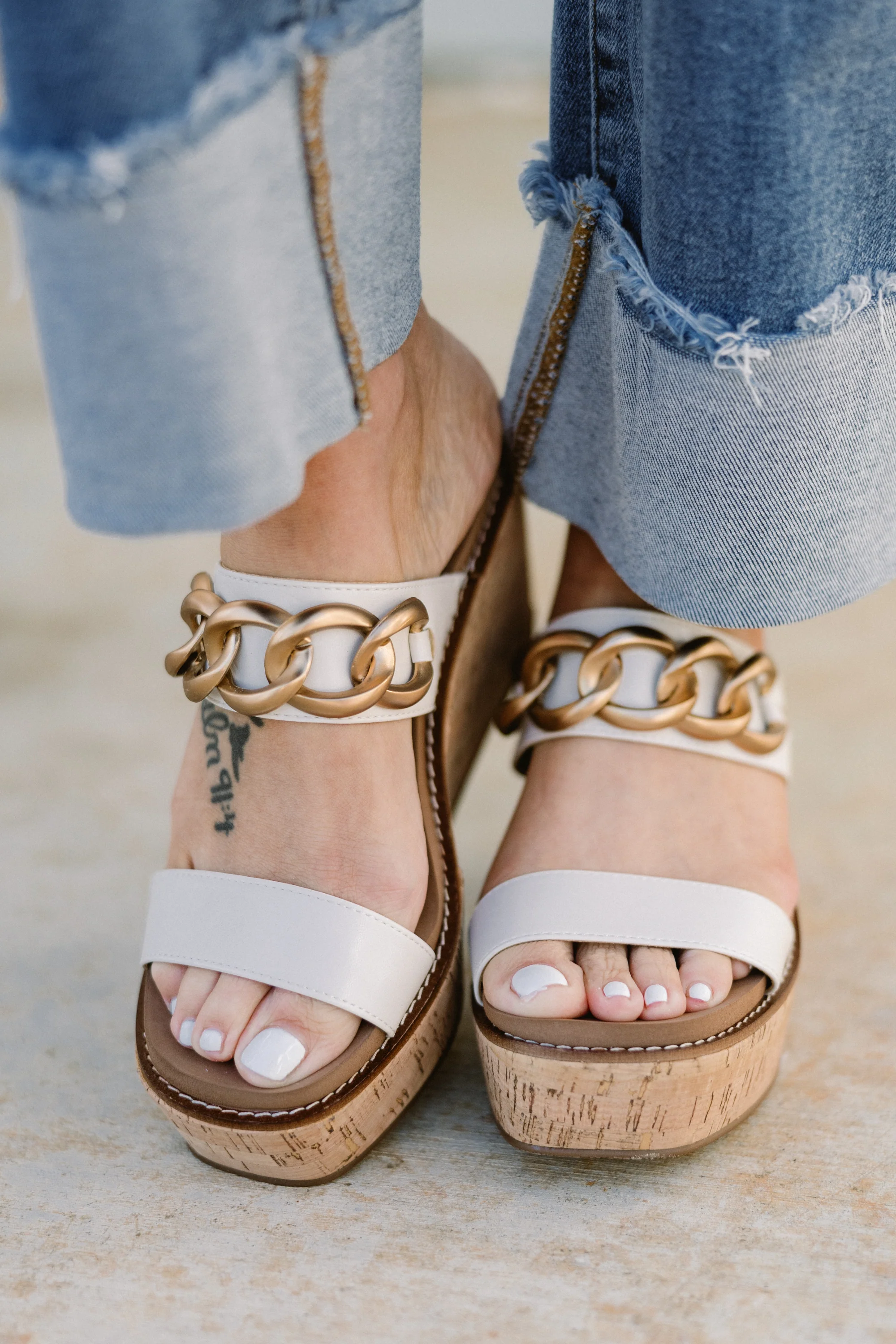 Corky's: Never Ordinary Wedges, Ivory - Giverhouse