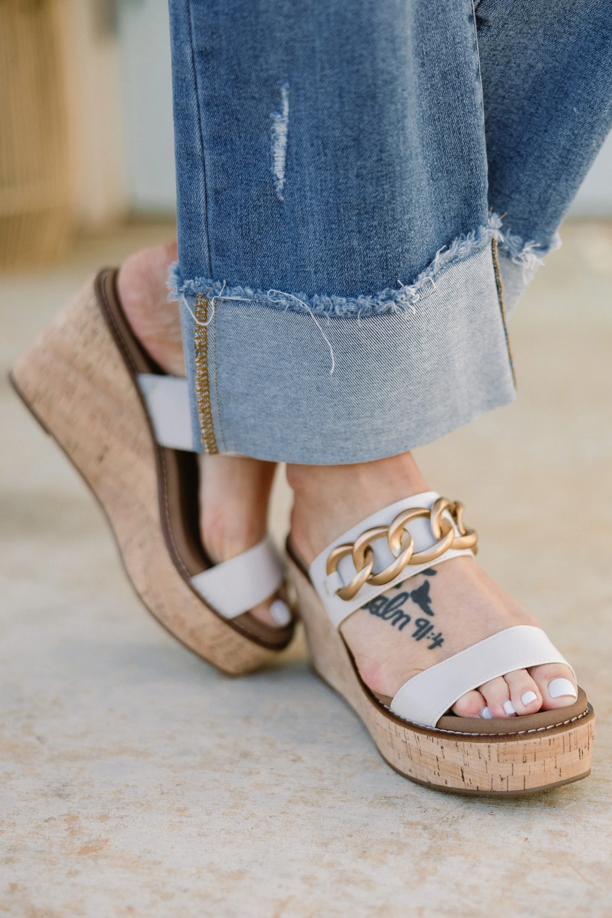 Corky's: Never Ordinary Wedges, Ivory - Giverhouse