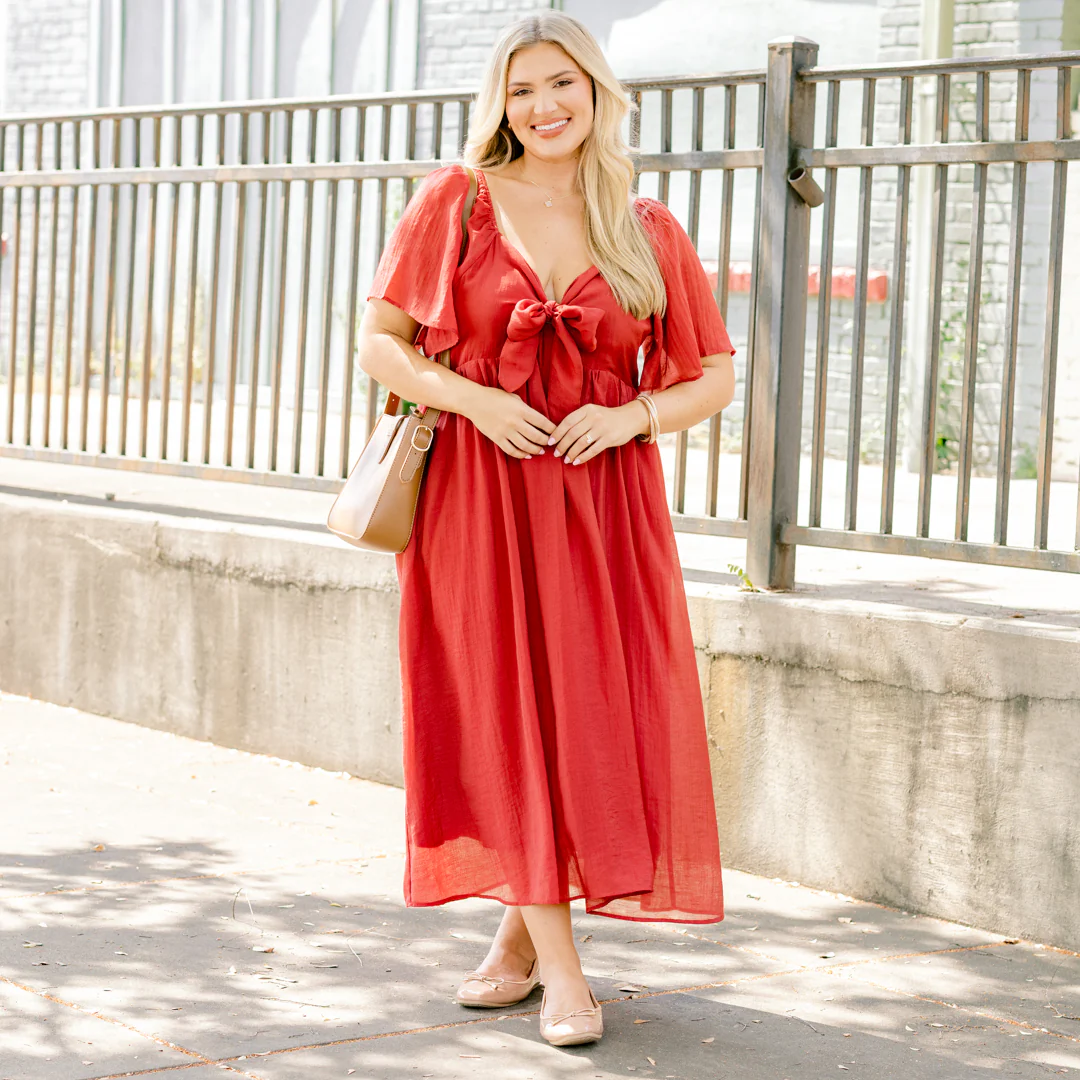Sweet Lady Maxi Dress, Cinnamon - Giverhouse