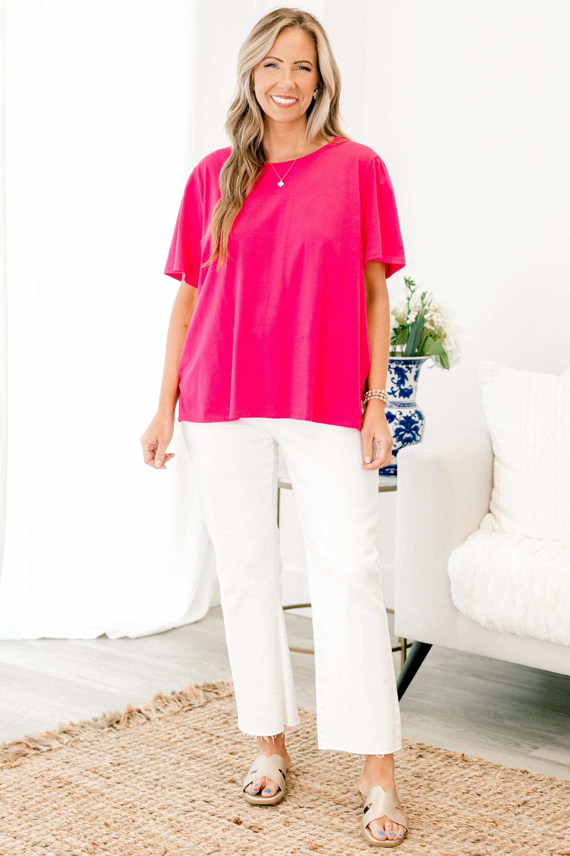 An Open Book Top, Fuchsia - Giverhouse