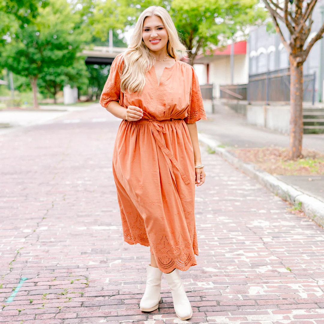 Try And Guess Dress, Orange - Giverhouse