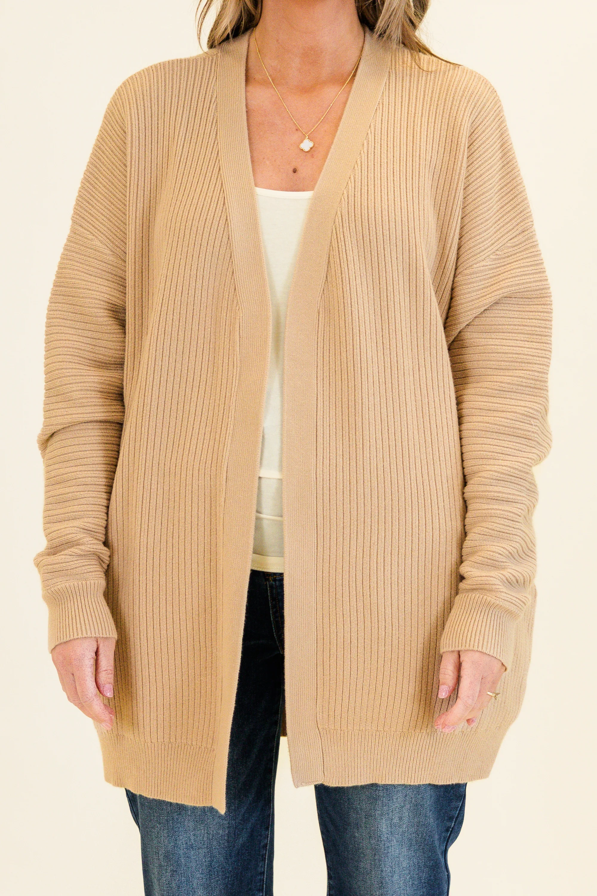 What You Imagine Cardigan, Taupe - Giverhouse