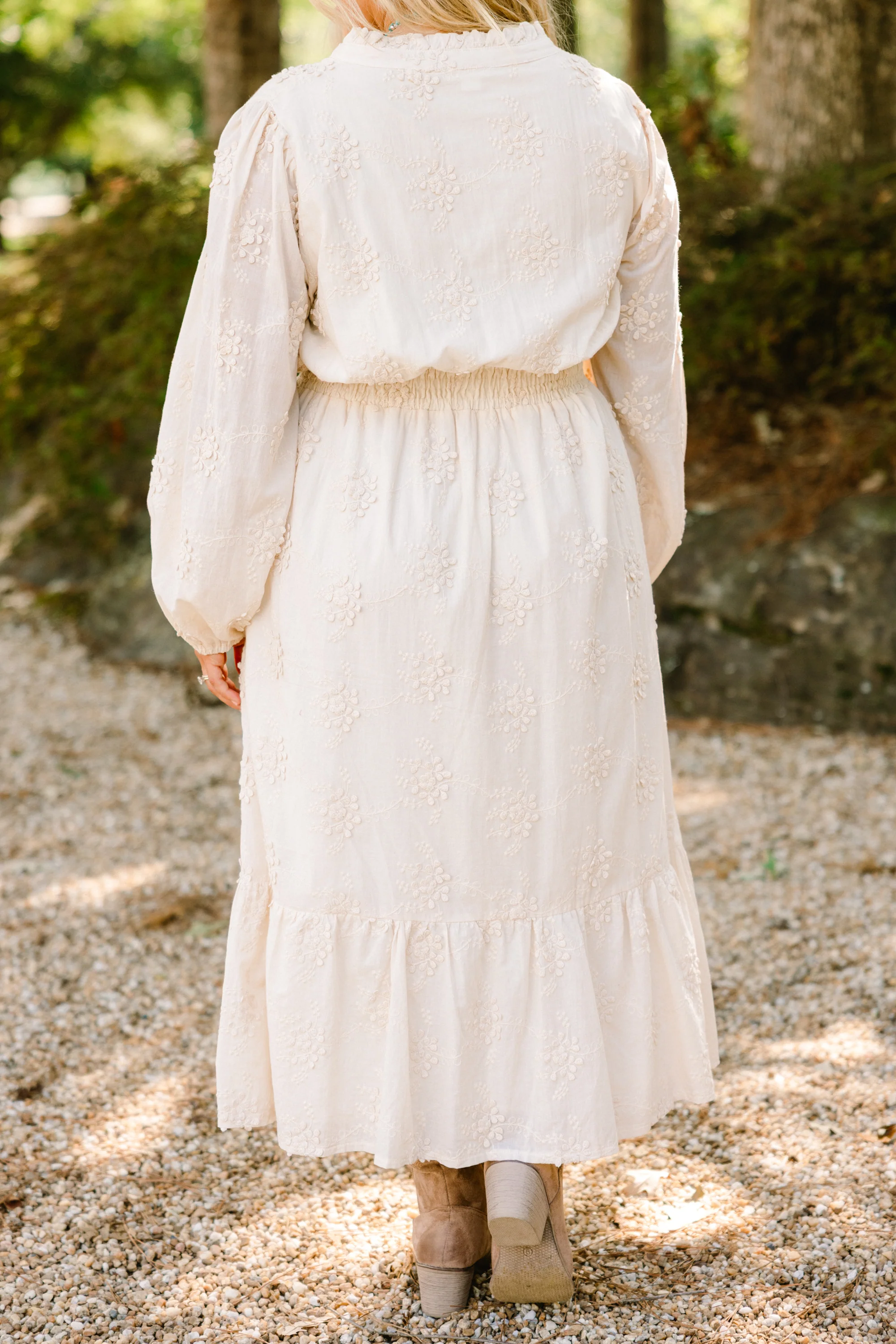 No Need To Rush Dress, Cream - Giverhouse