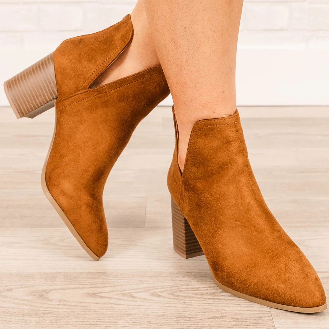 Walk With Purpose Booties, Tan - Giverhouse