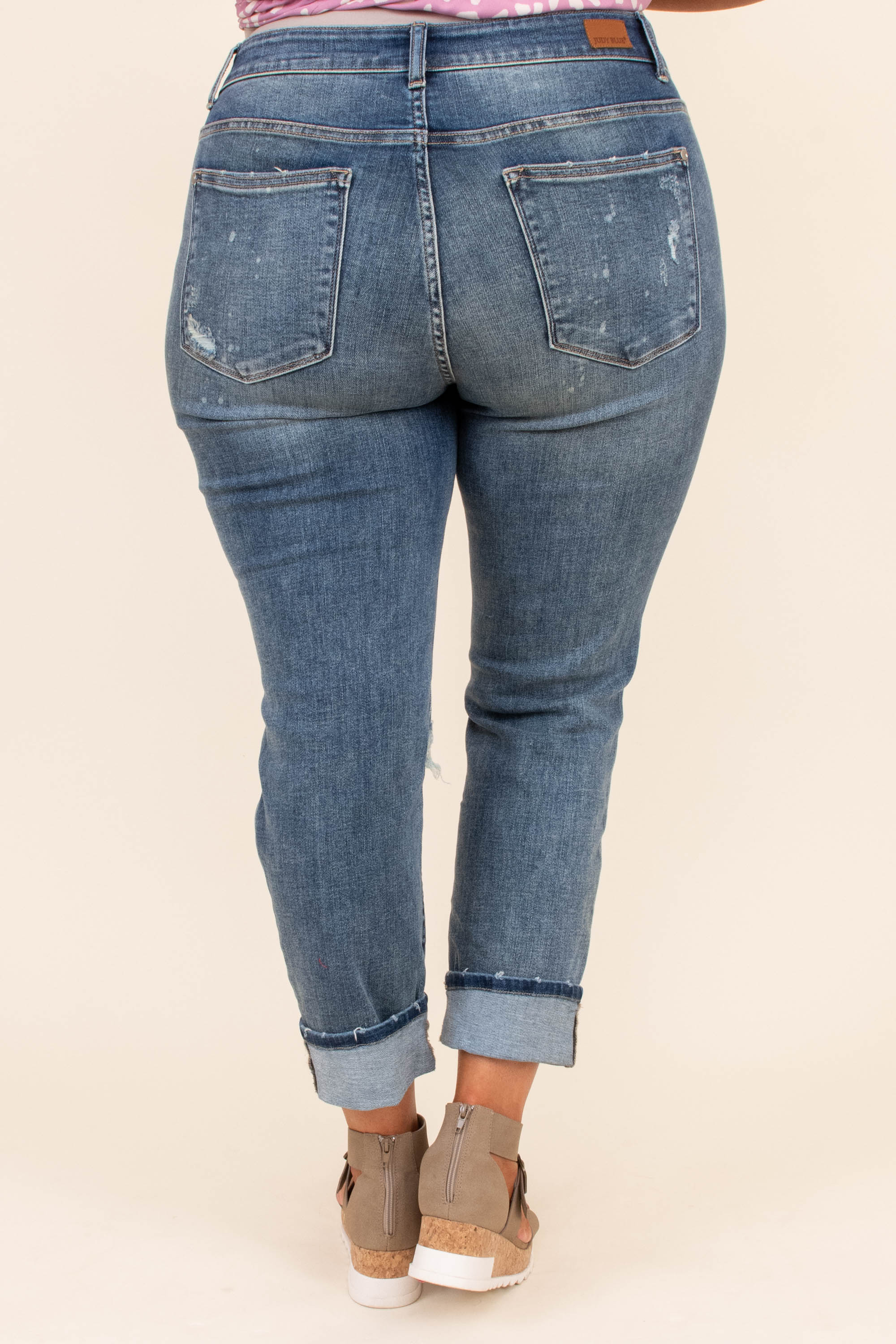 Yes To Distress Jeans, Dark Wash - Giverhouse