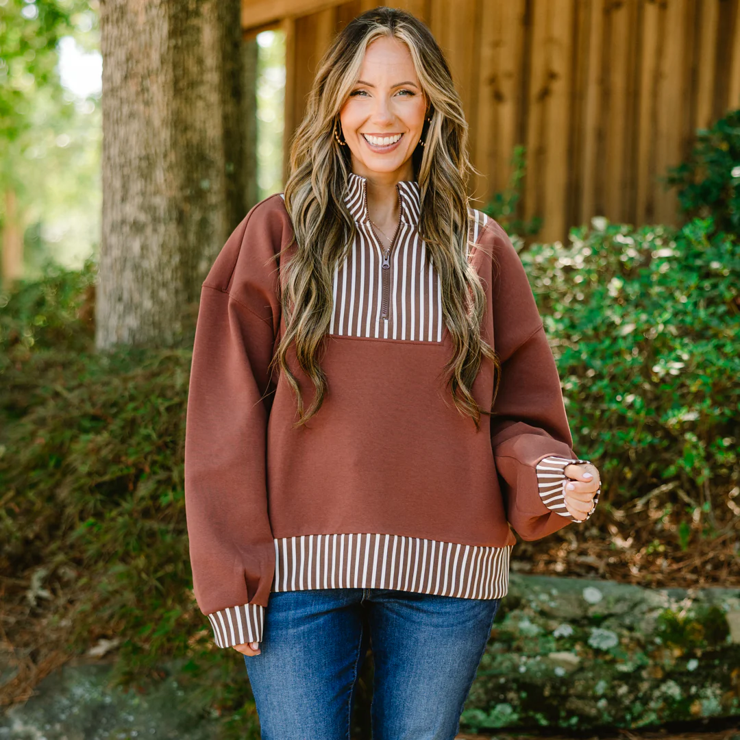 Give Your All Pullover, Brown - Giverhouse