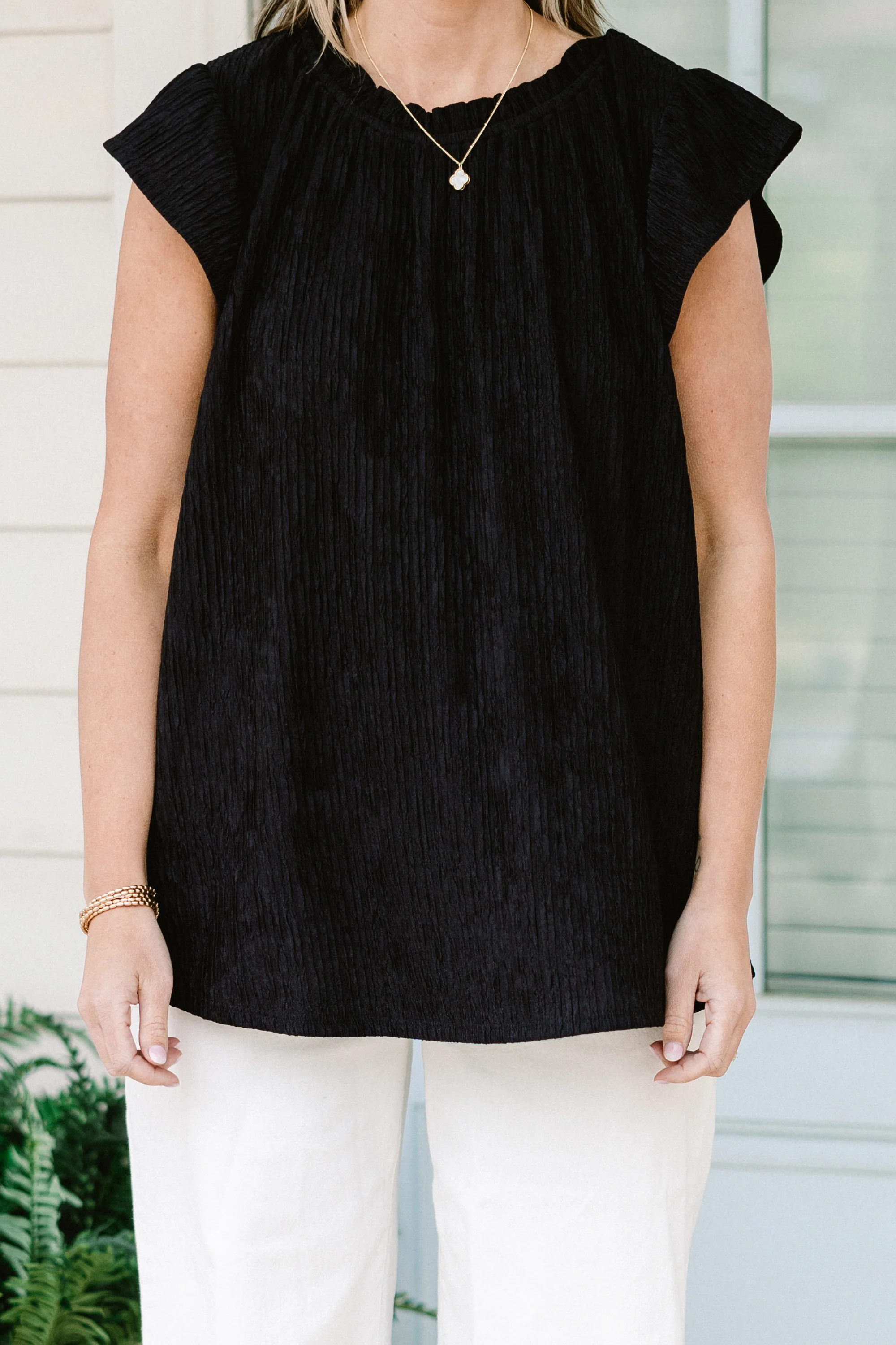 Worth My While Top, Black - Giverhouse