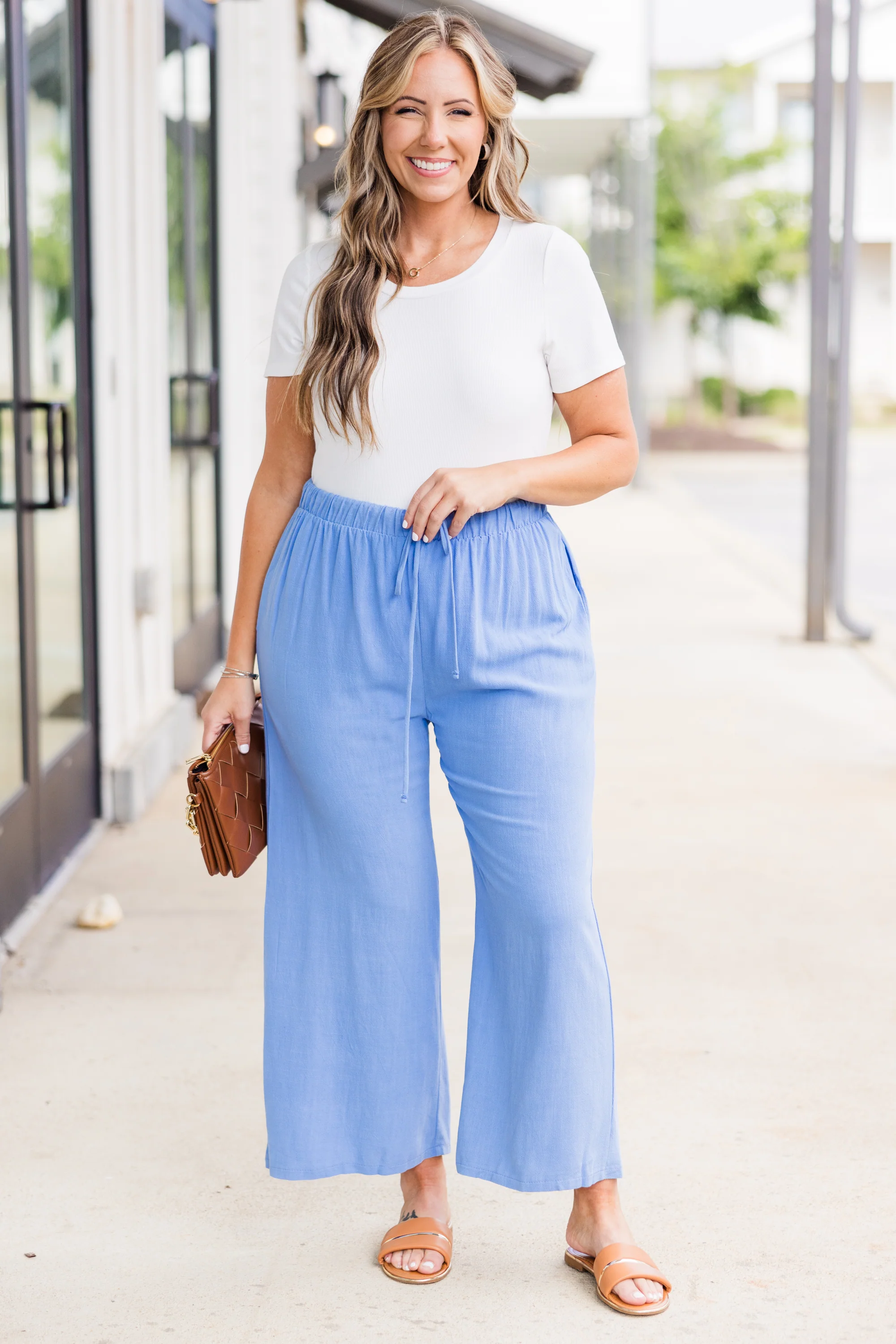 Let It Happen Pants, Blue - Giverhouse