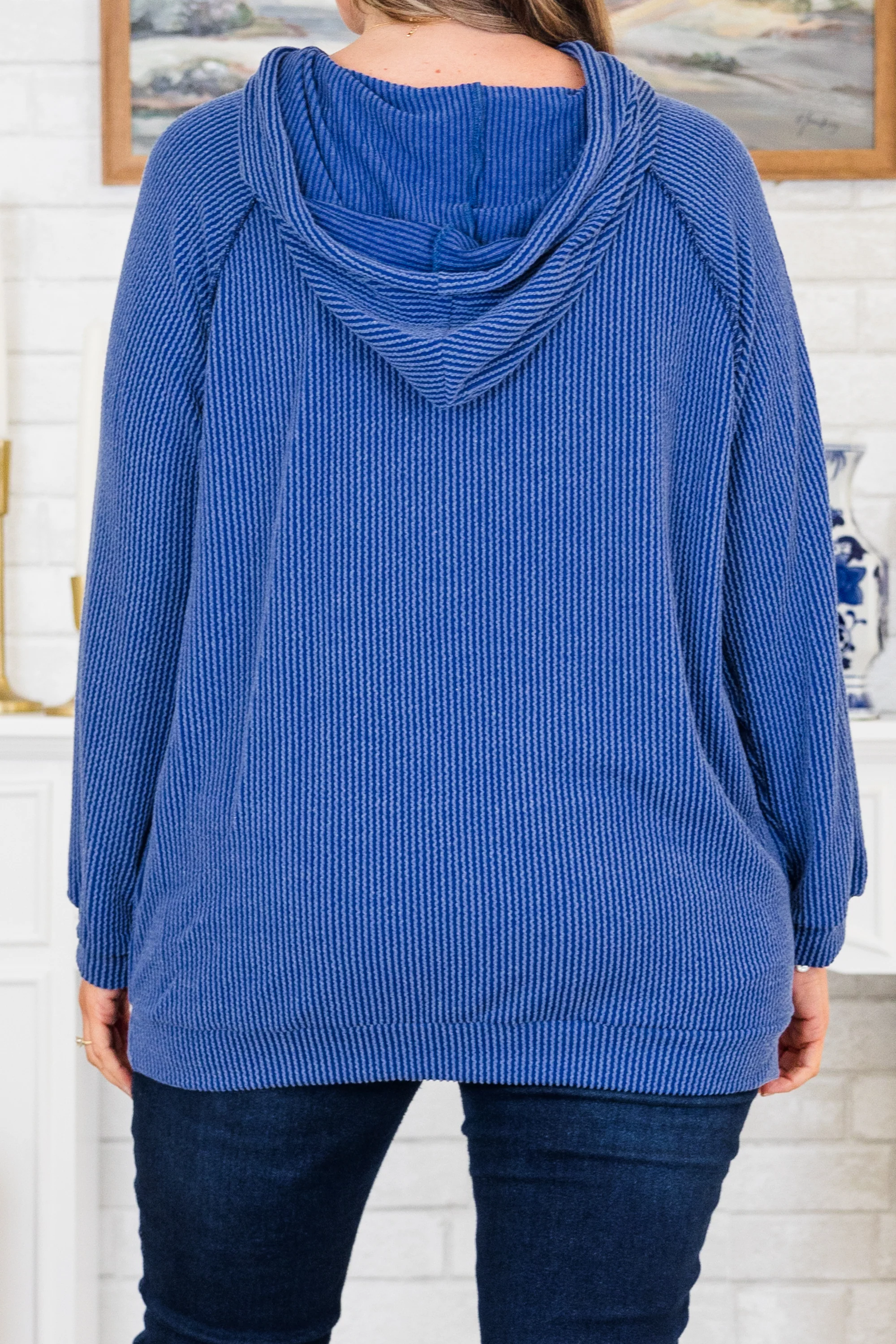 Fireside Cozy Hoodie, Indigo - Giverhouse