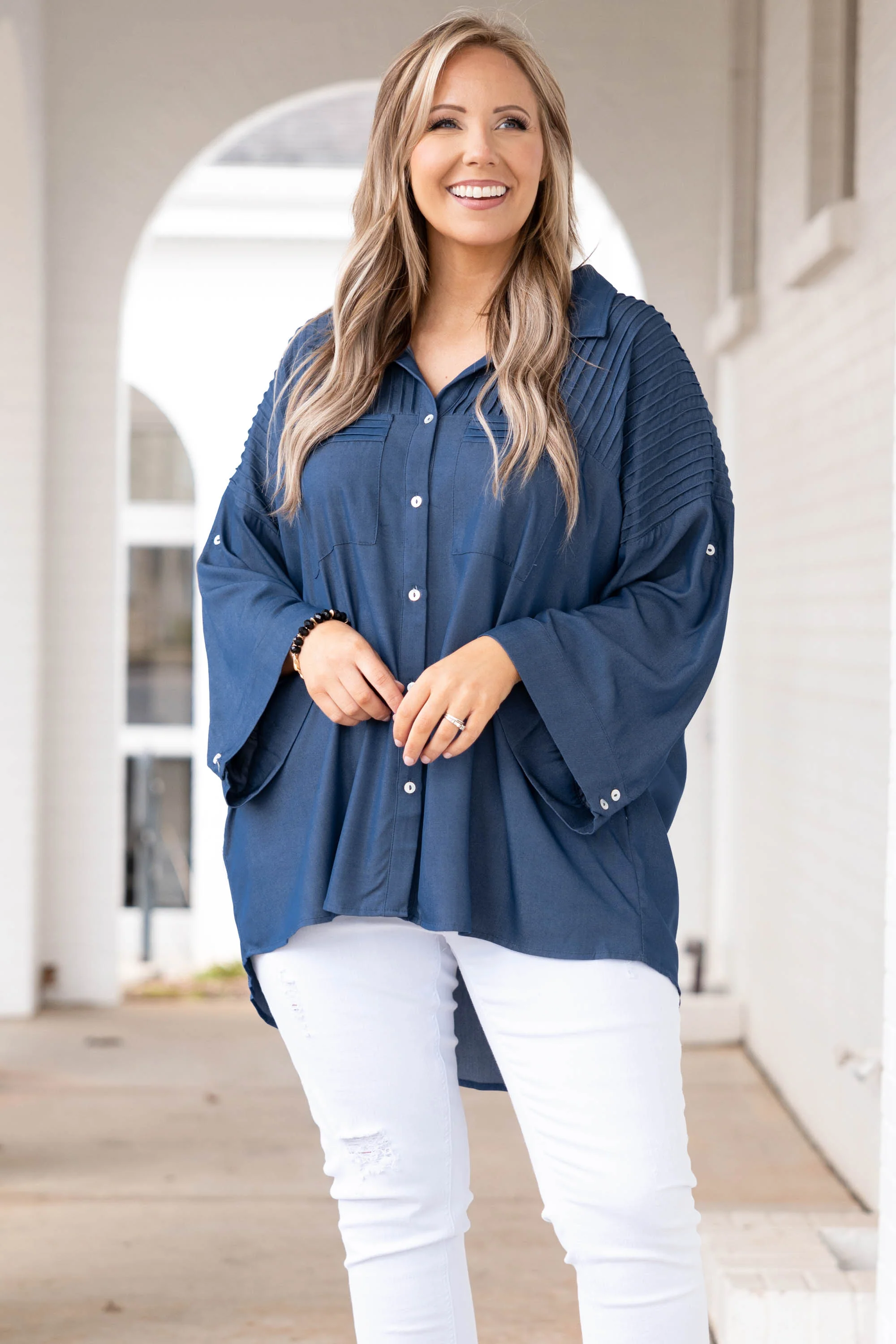 Who Can Say Top, Denim - Giverhouse