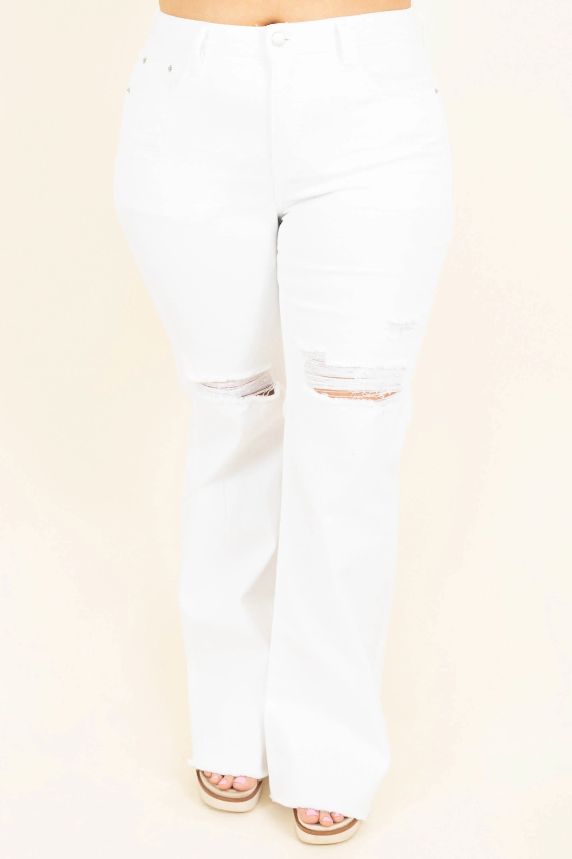 Snazzy Summer Jeans, White - Giverhouse