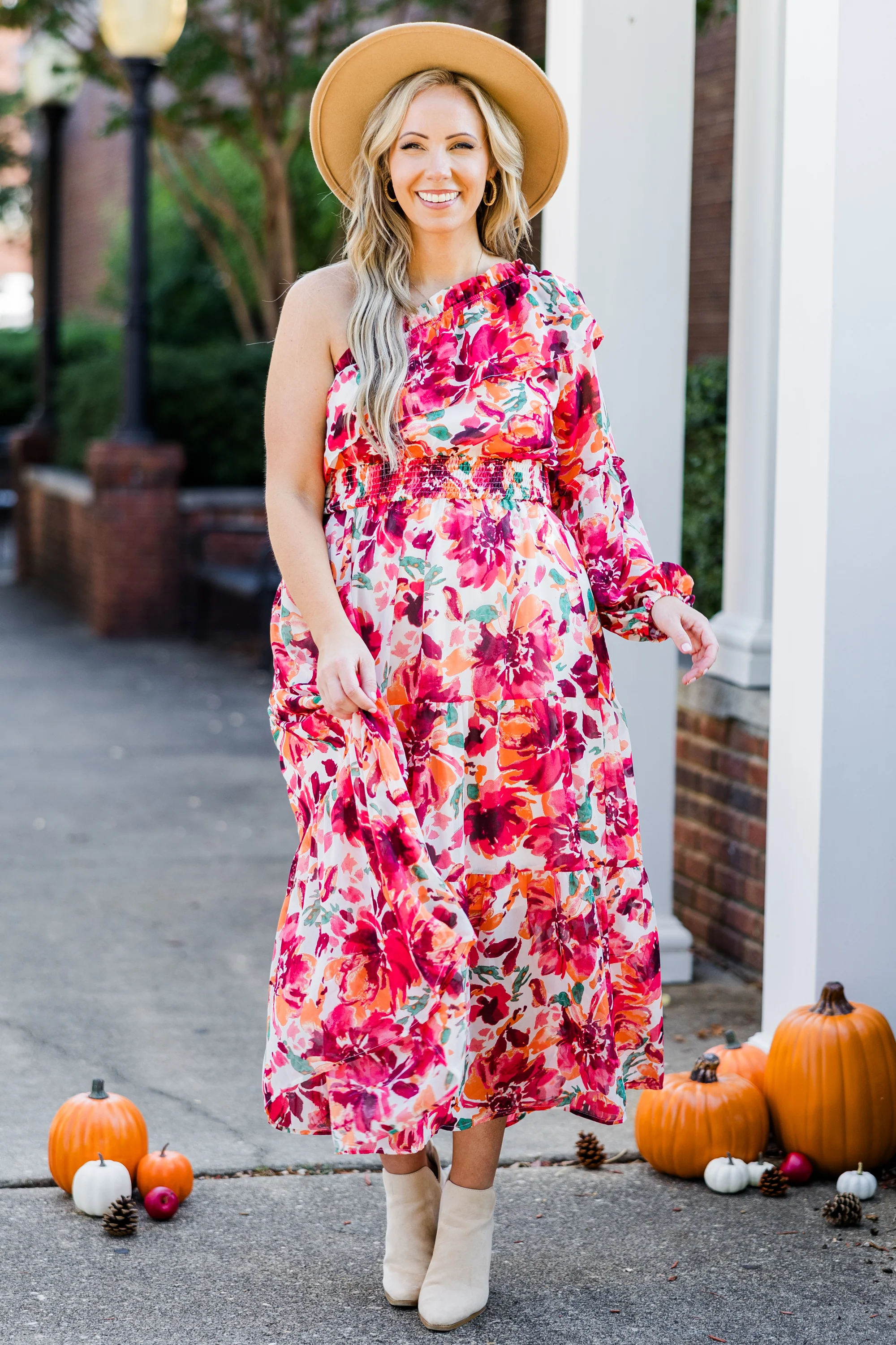 Love In The Moment Maxi Dress, Red Floral - Giverhouse
