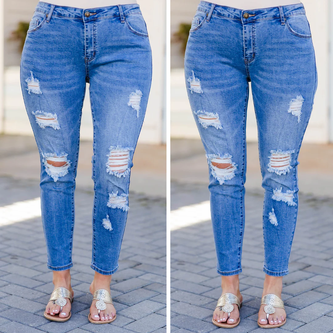 Trying To Go Jeans, Medium Wash - Giverhouse