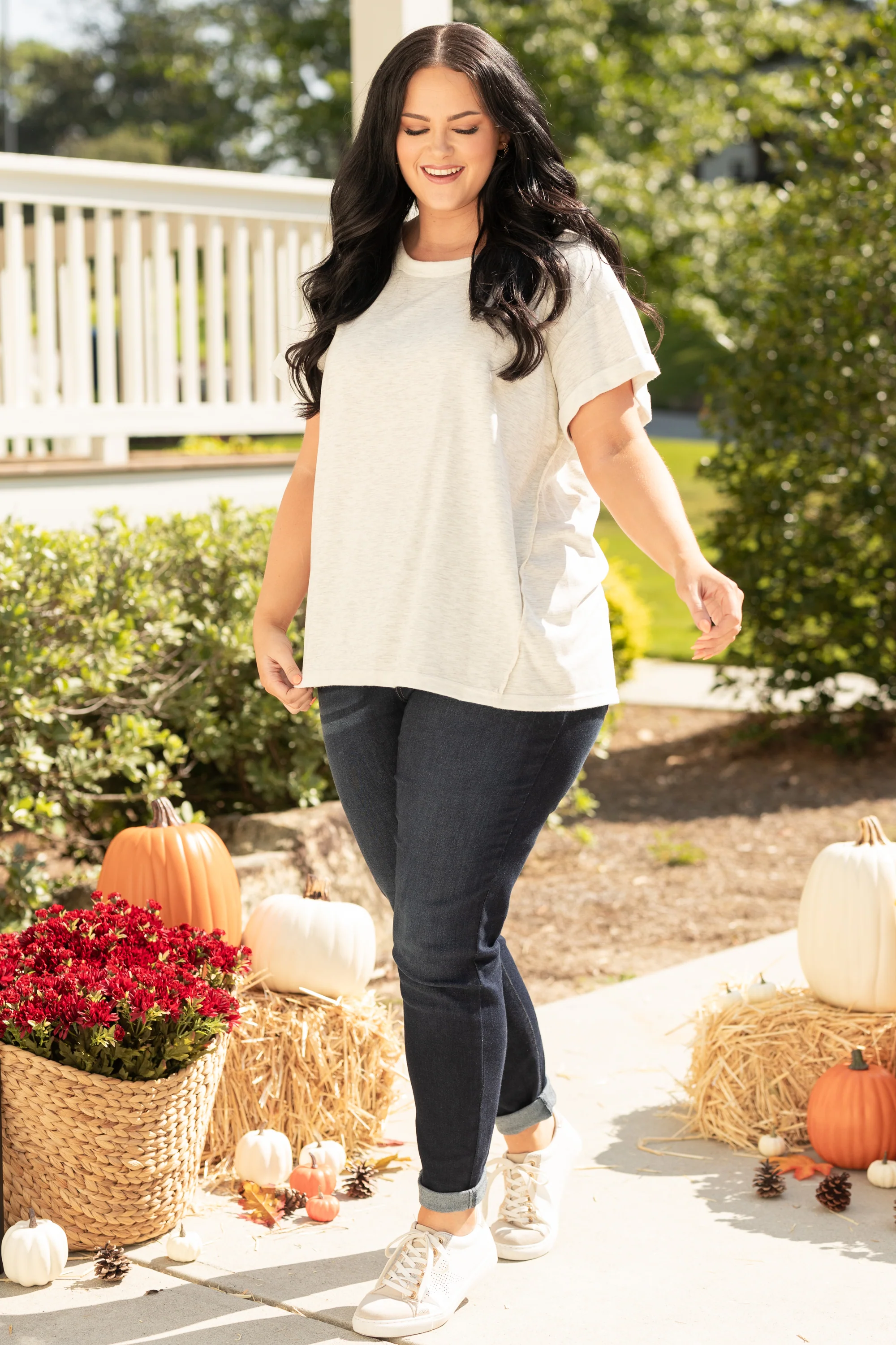 Into Peace Top, Heather Grey - Giverhouse