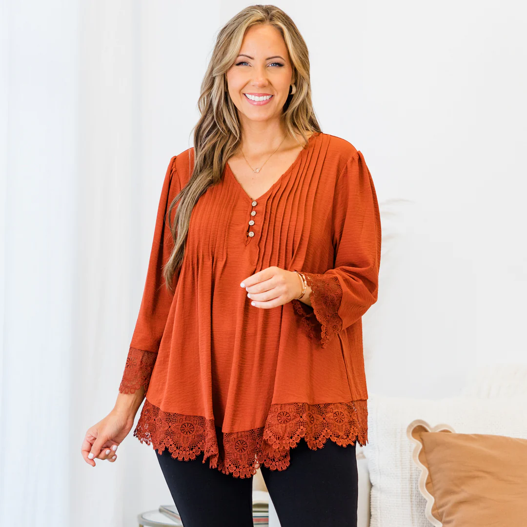 Desert Sunrise Top, Rust - Giverhouse