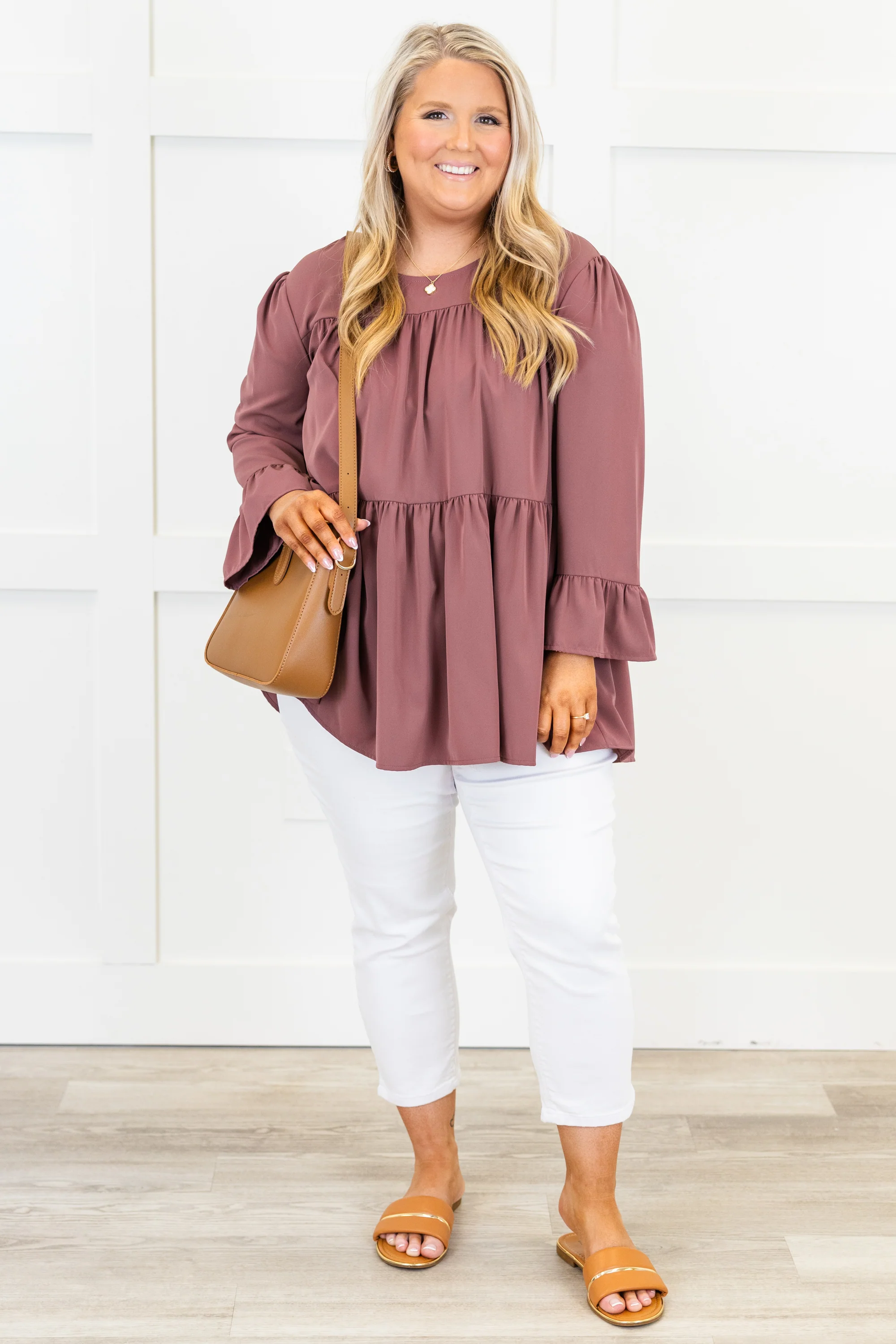 Day Dreaming About You Top, Mauve - Giverhouse
