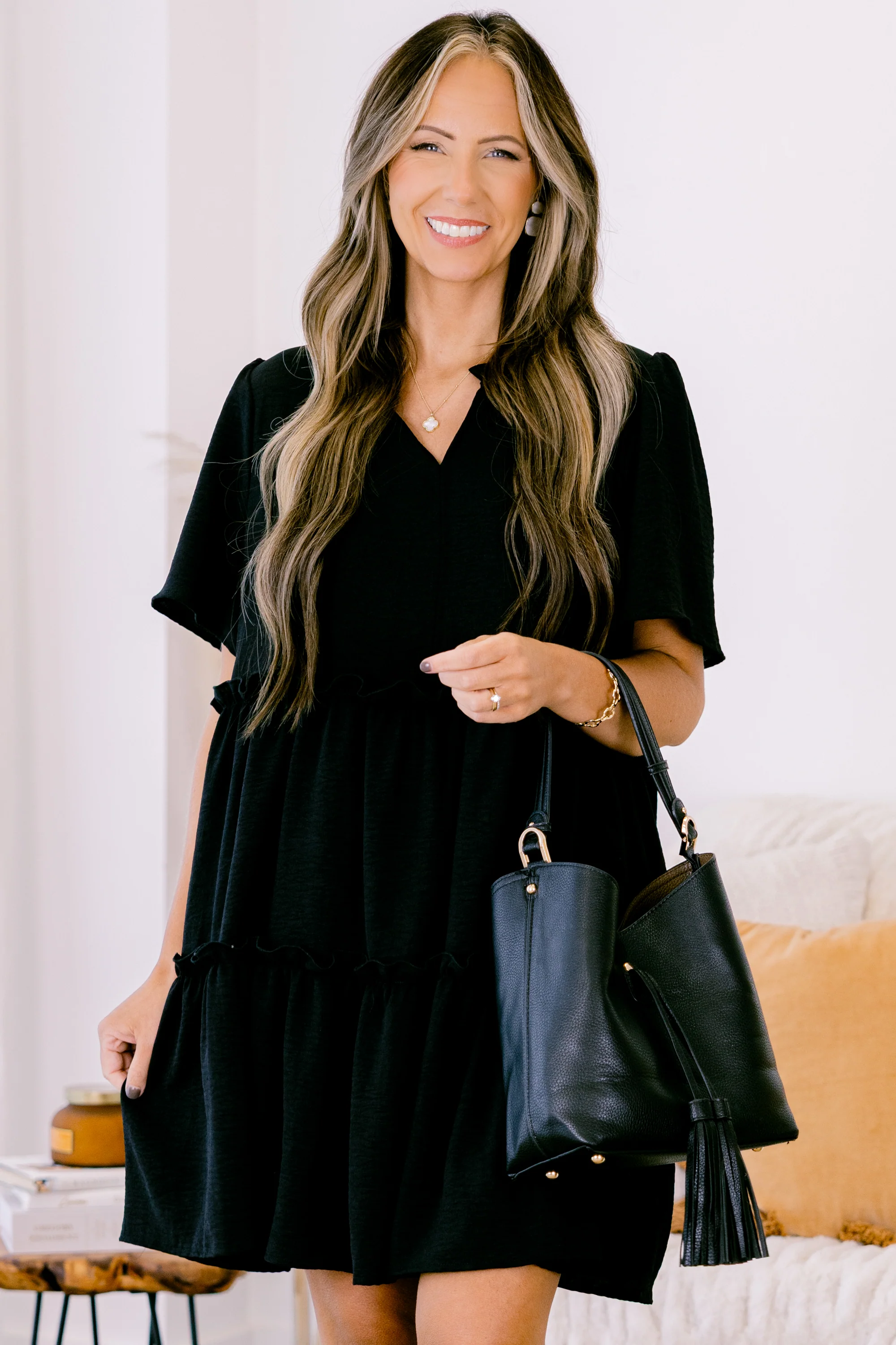 Take Over Dress, Black - Giverhouse